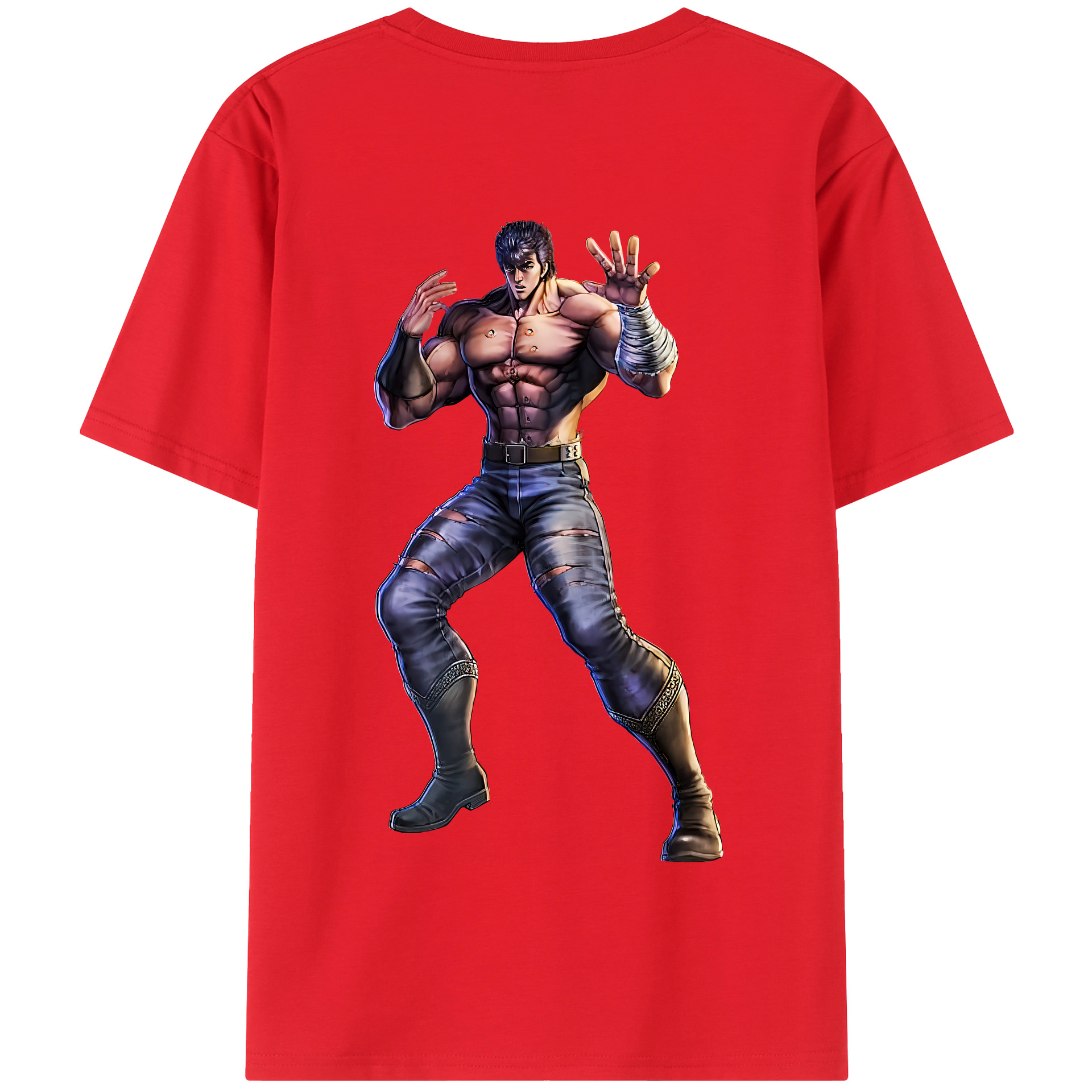 （画像用） 北斗の拳 Fist of the North Star 綿100％半袖Tシャツ（背面プリント）