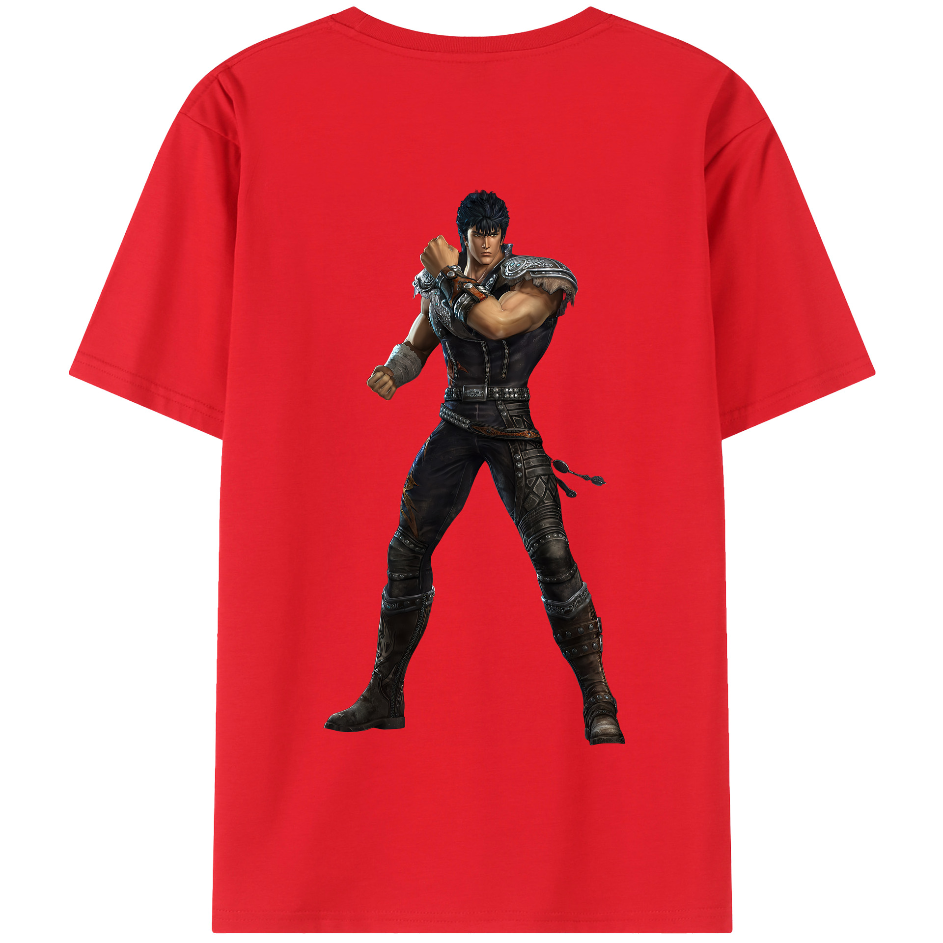 （画像用） 北斗の拳 Fist of the North Star 綿100％半袖Tシャツ（背面プリント）