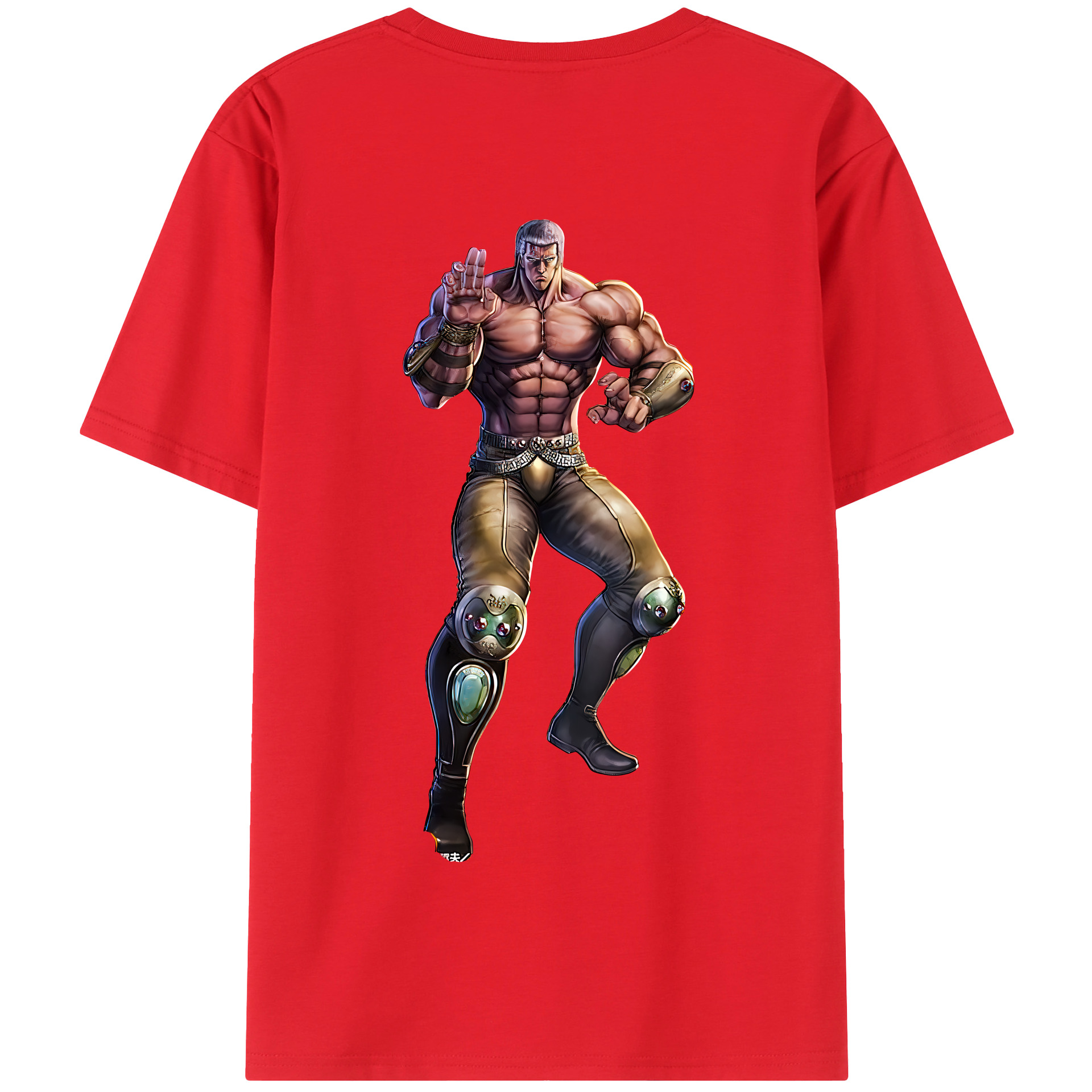 （画像用） 北斗の拳 Fist of the North Star 綿100％半袖Tシャツ（背面プリント）