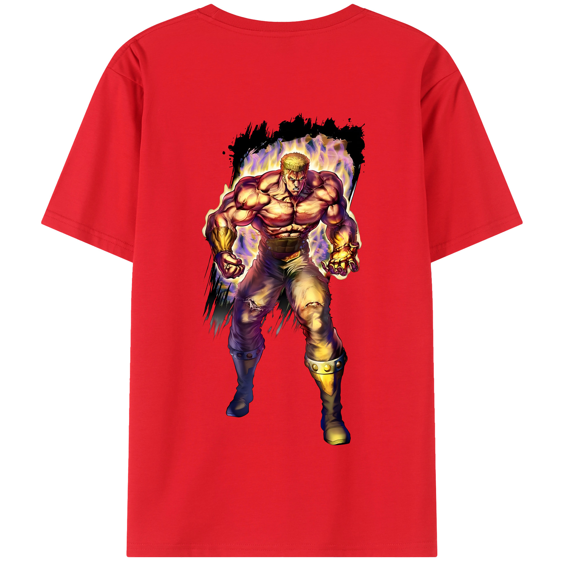 （画像用） 北斗の拳 Fist of the North Star 綿100％半袖Tシャツ（背面プリント）
