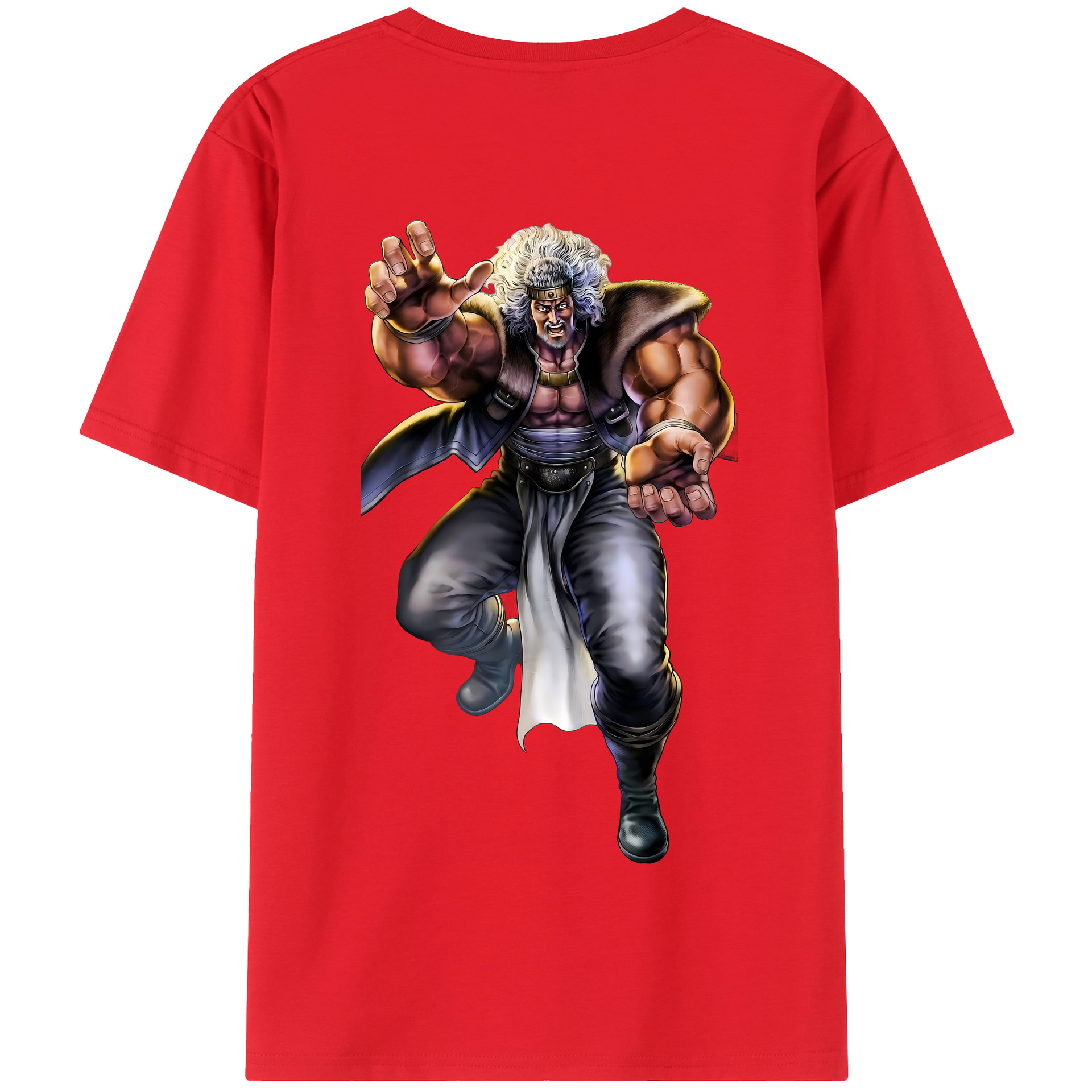（画像用） 北斗の拳 Fist of the North Star 綿100％半袖Tシャツ（背面プリント）