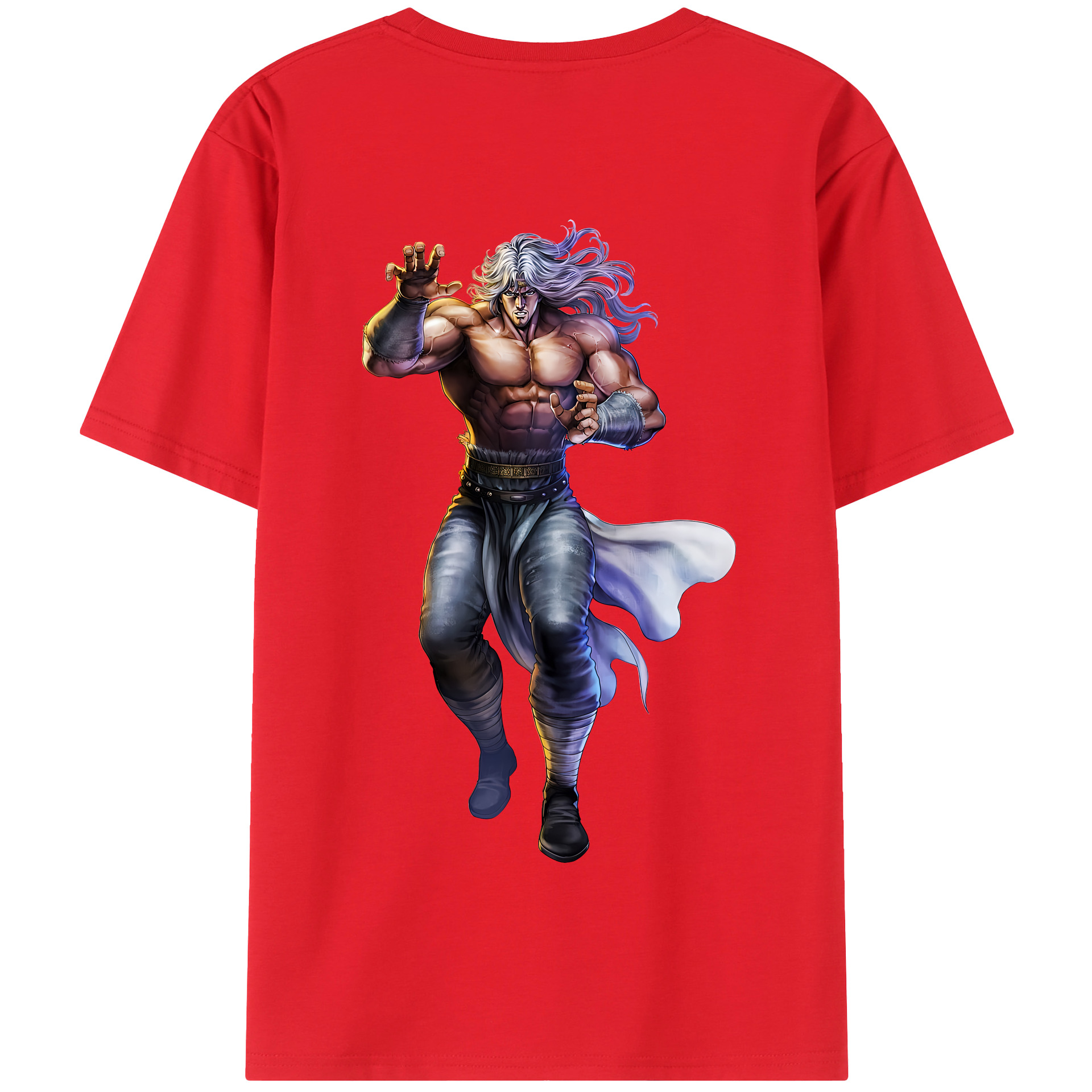 （画像用） 北斗の拳 Fist of the North Star 綿100％半袖Tシャツ（背面プリント）
