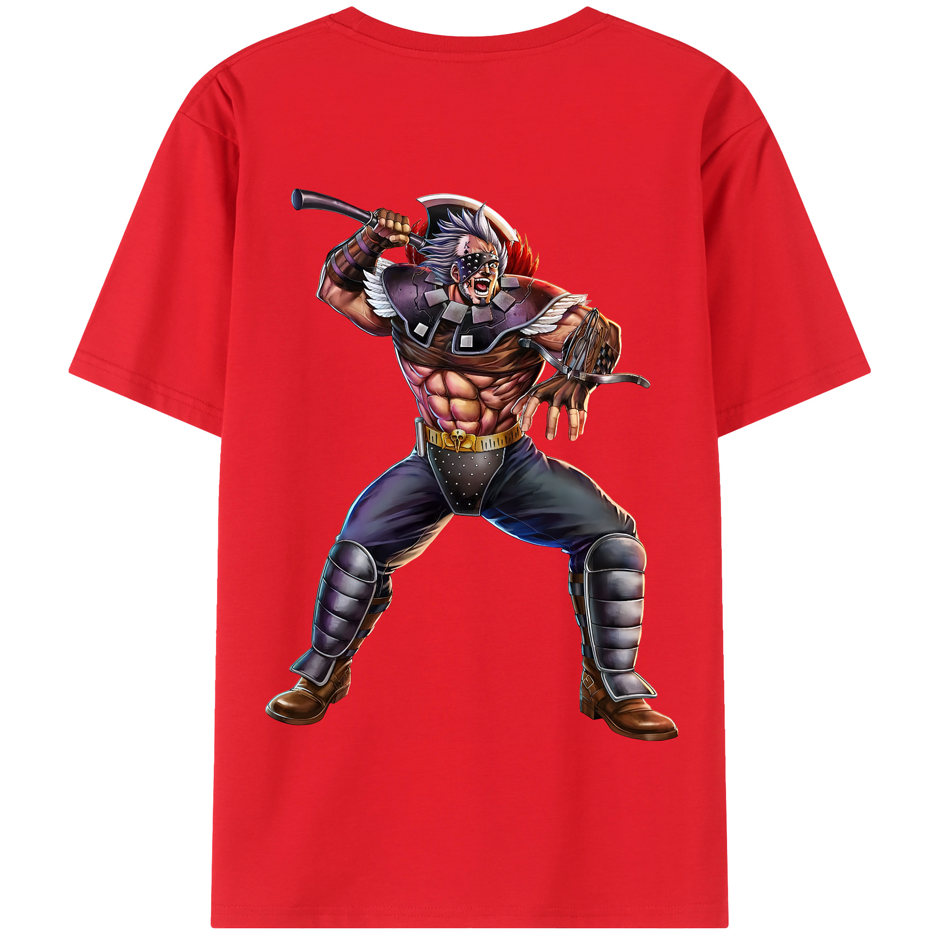 （画像用） 北斗の拳 Fist of the North Star 綿100％半袖Tシャツ（背面プリント）