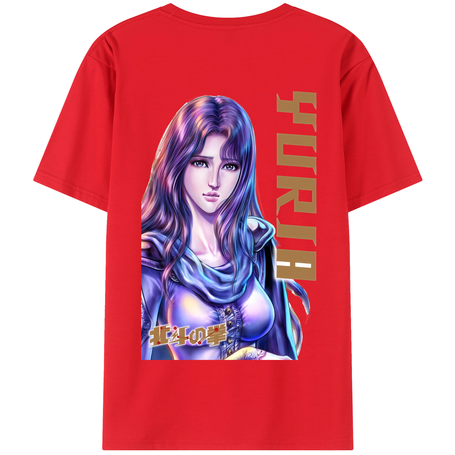 （画像用） 北斗の拳 Fist of the North Star 綿100％半袖Tシャツ（背面プリント）