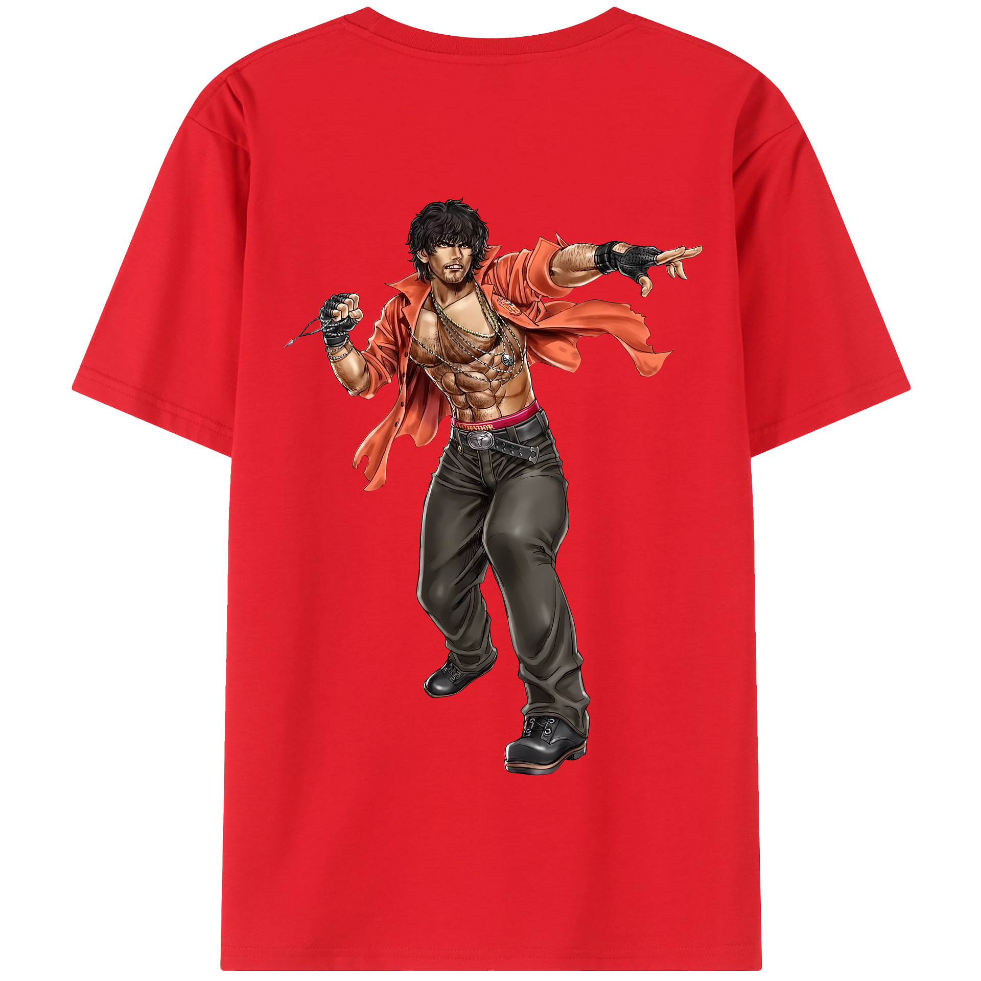 （画像用） 北斗の拳 Fist of the North Star 綿100％半袖Tシャツ（背面プリント）