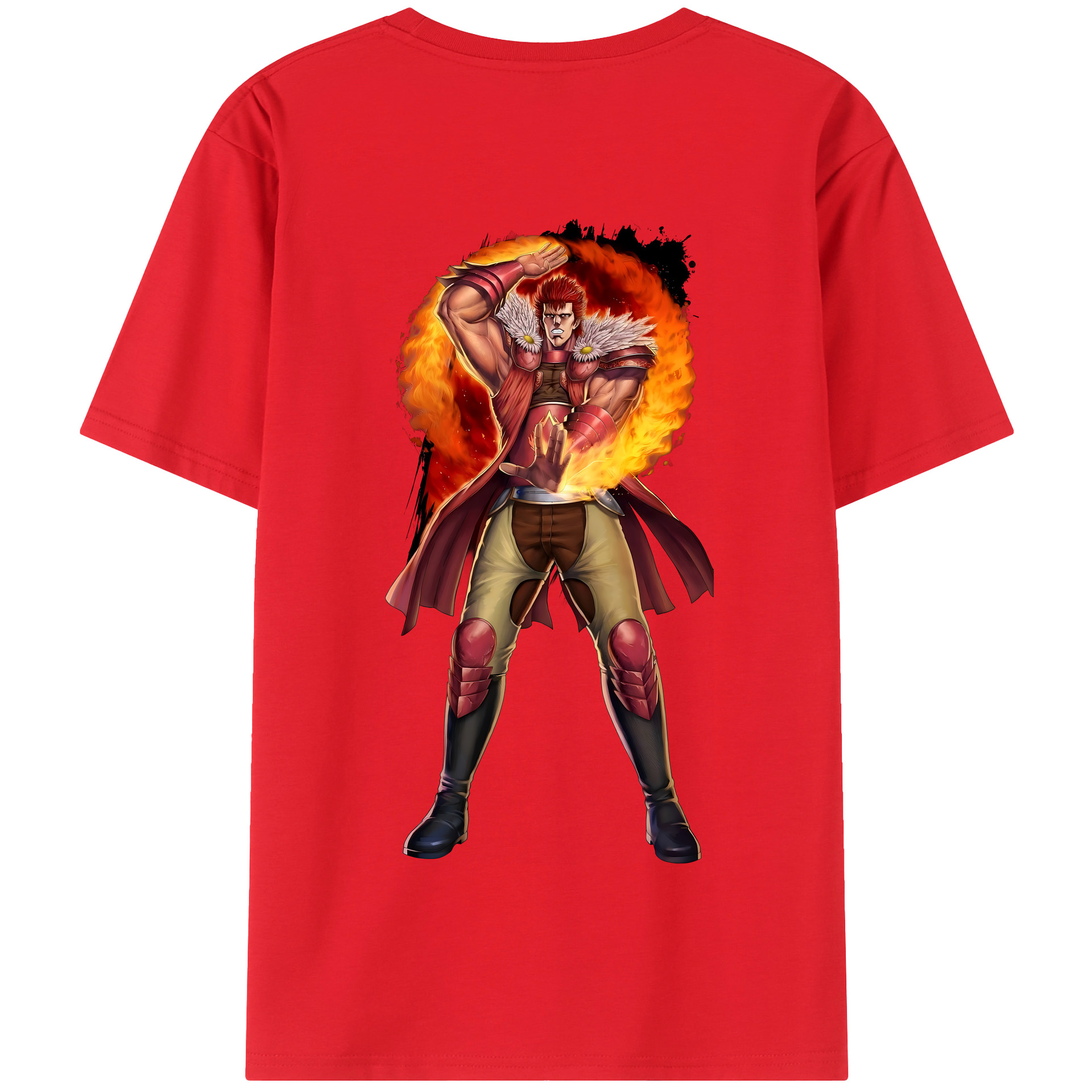 （画像用） 北斗の拳 Fist of the North Star 綿100％半袖Tシャツ（背面プリント）