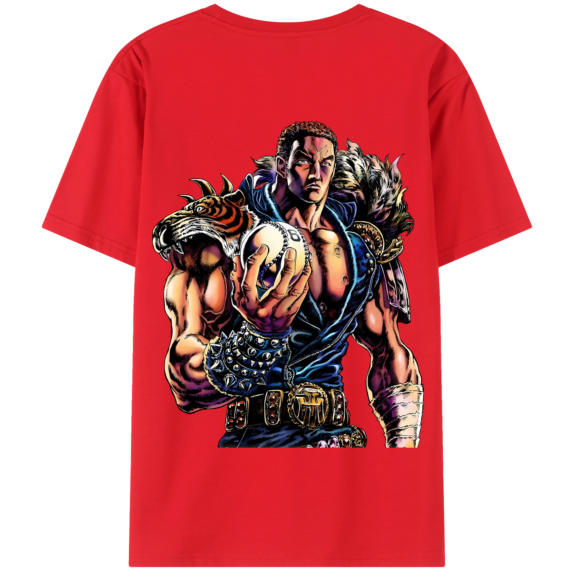 （画像用） 北斗の拳 Fist of the North Star 綿100％半袖Tシャツ（背面プリント）