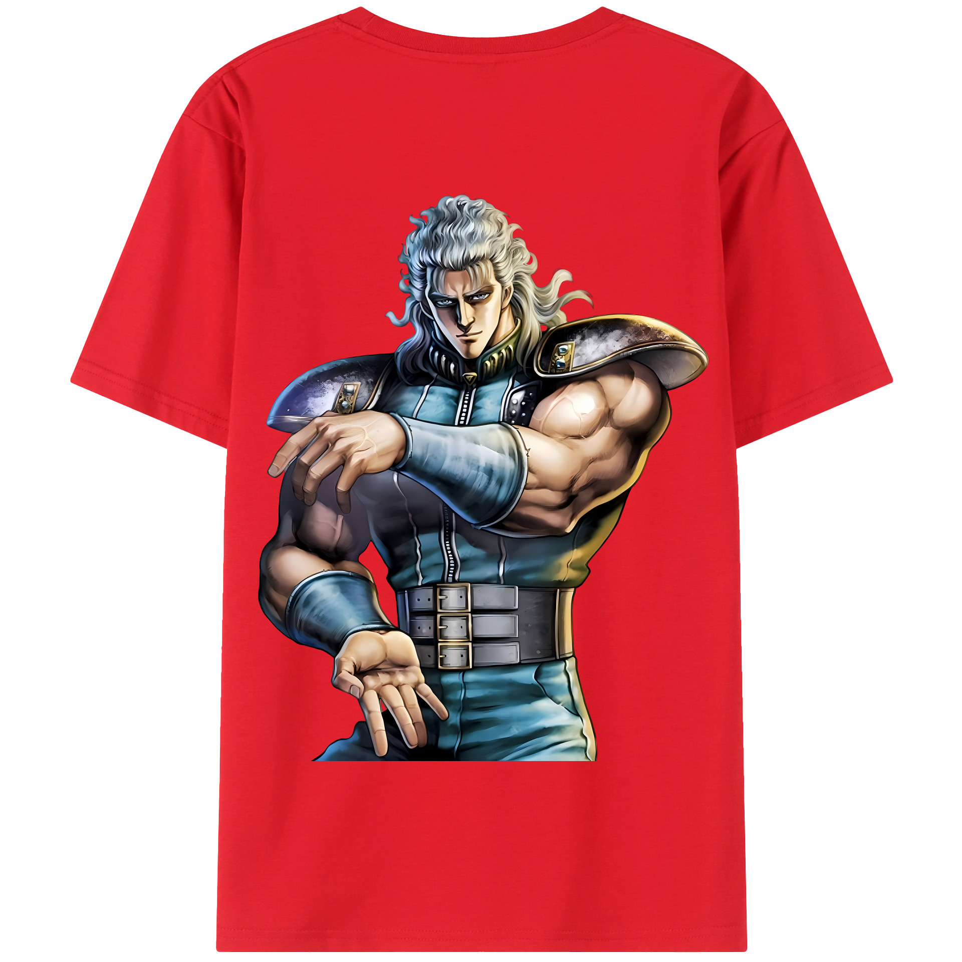 （画像用） 北斗の拳 Fist of the North Star 綿100％半袖Tシャツ（背面プリント）
