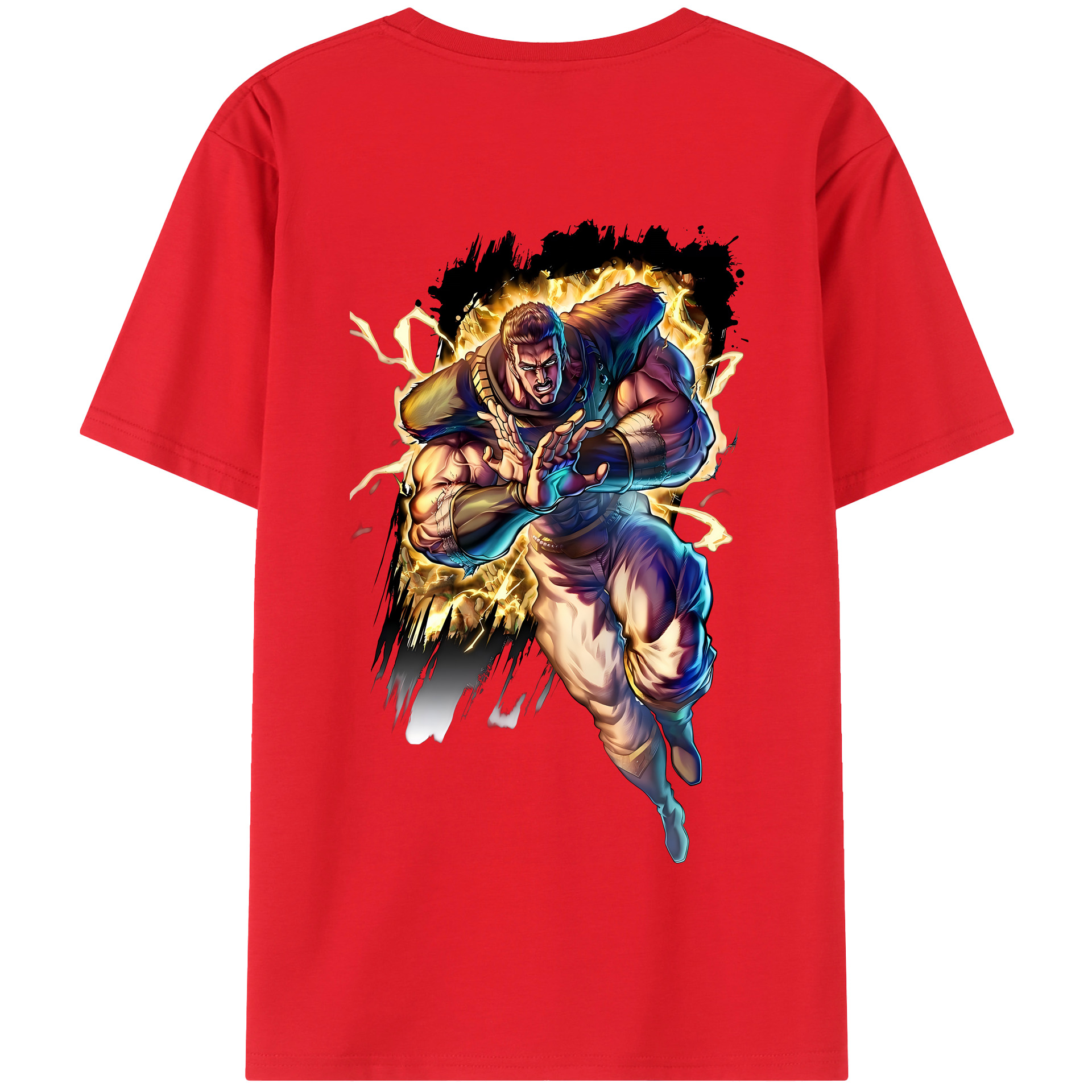 （画像用） 北斗の拳 Fist of the North Star 綿100％半袖Tシャツ（背面プリント）