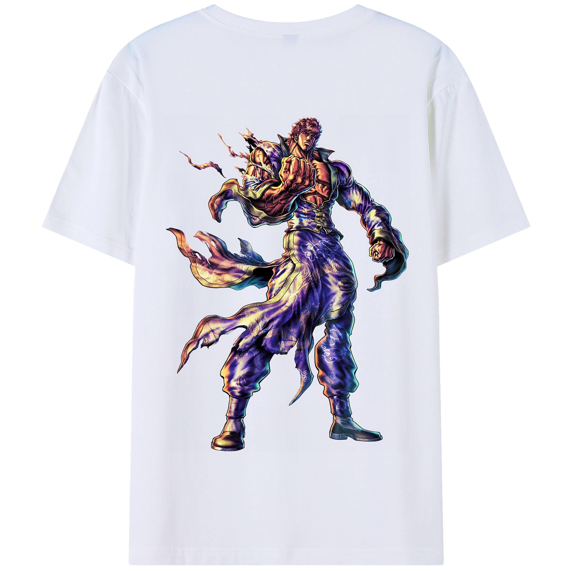（画像用） 北斗の拳 Fist of the North Star 綿100％半袖Tシャツ（背面プリント）