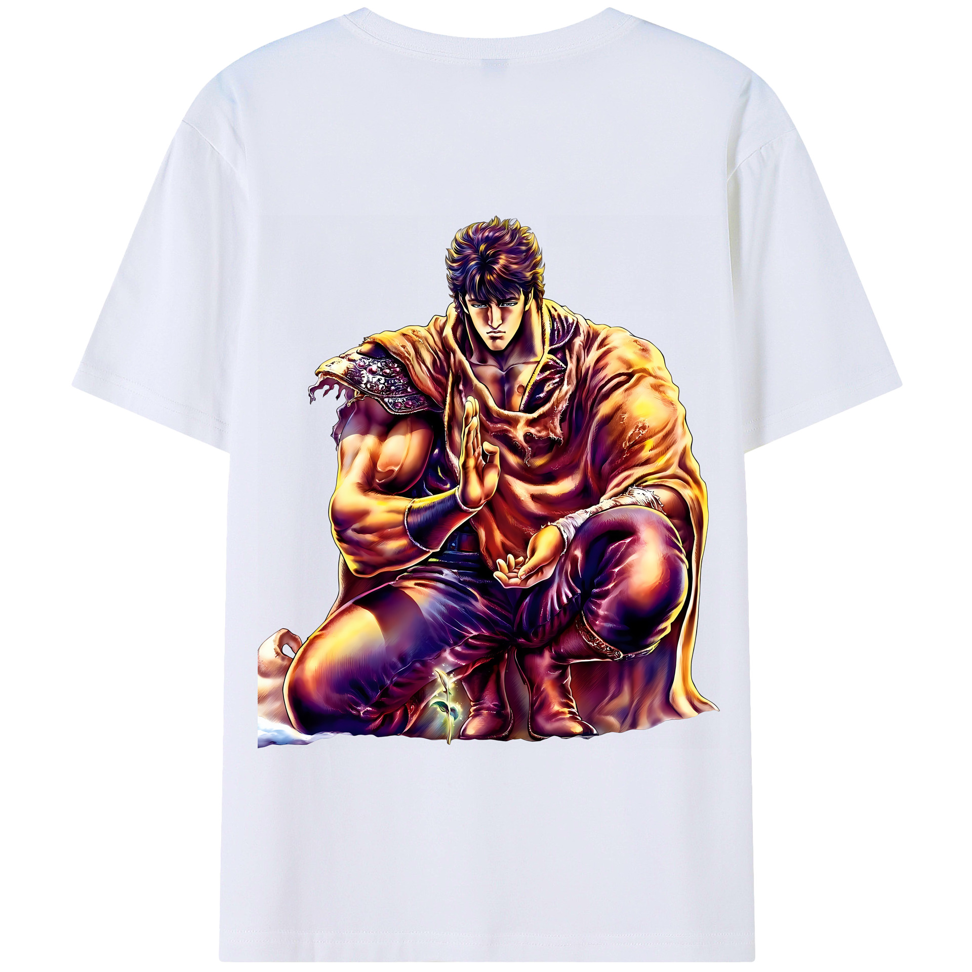 （画像用） 北斗の拳 Fist of the North Star 綿100％半袖Tシャツ（背面プリント）