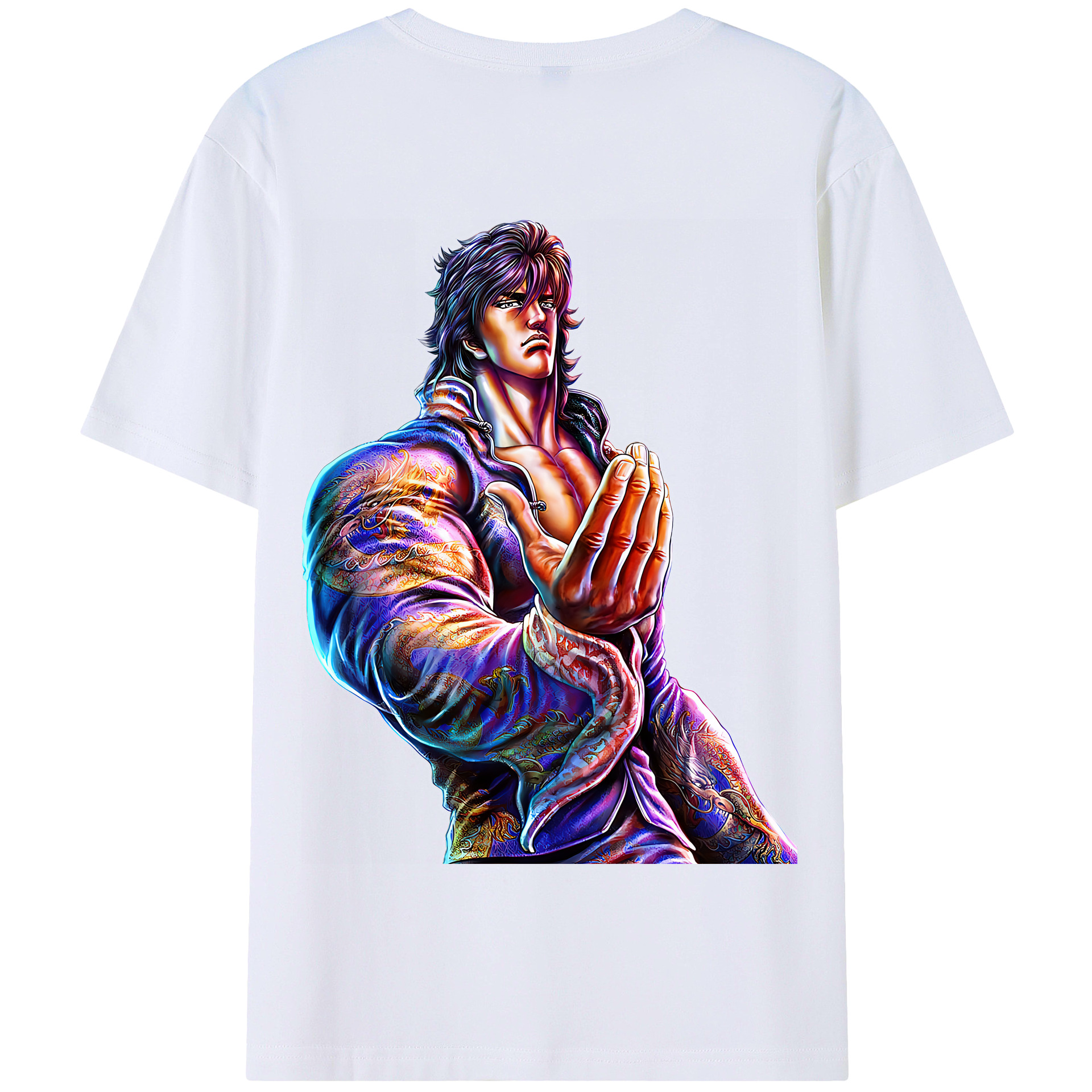 （画像用） 北斗の拳 Fist of the North Star 綿100％半袖Tシャツ（背面プリント）