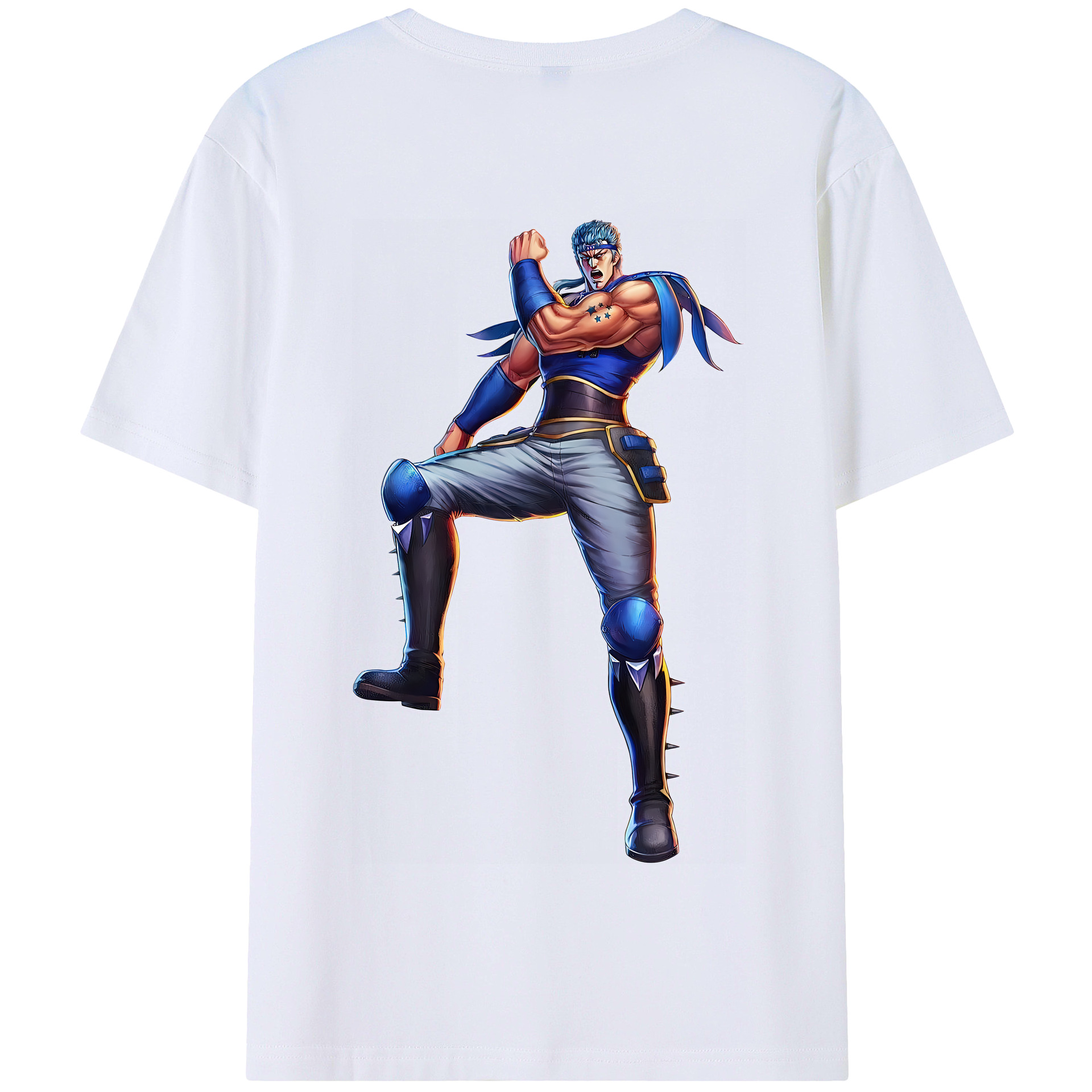 （画像用） 北斗の拳 Fist of the North Star 綿100％半袖Tシャツ（背面プリント）