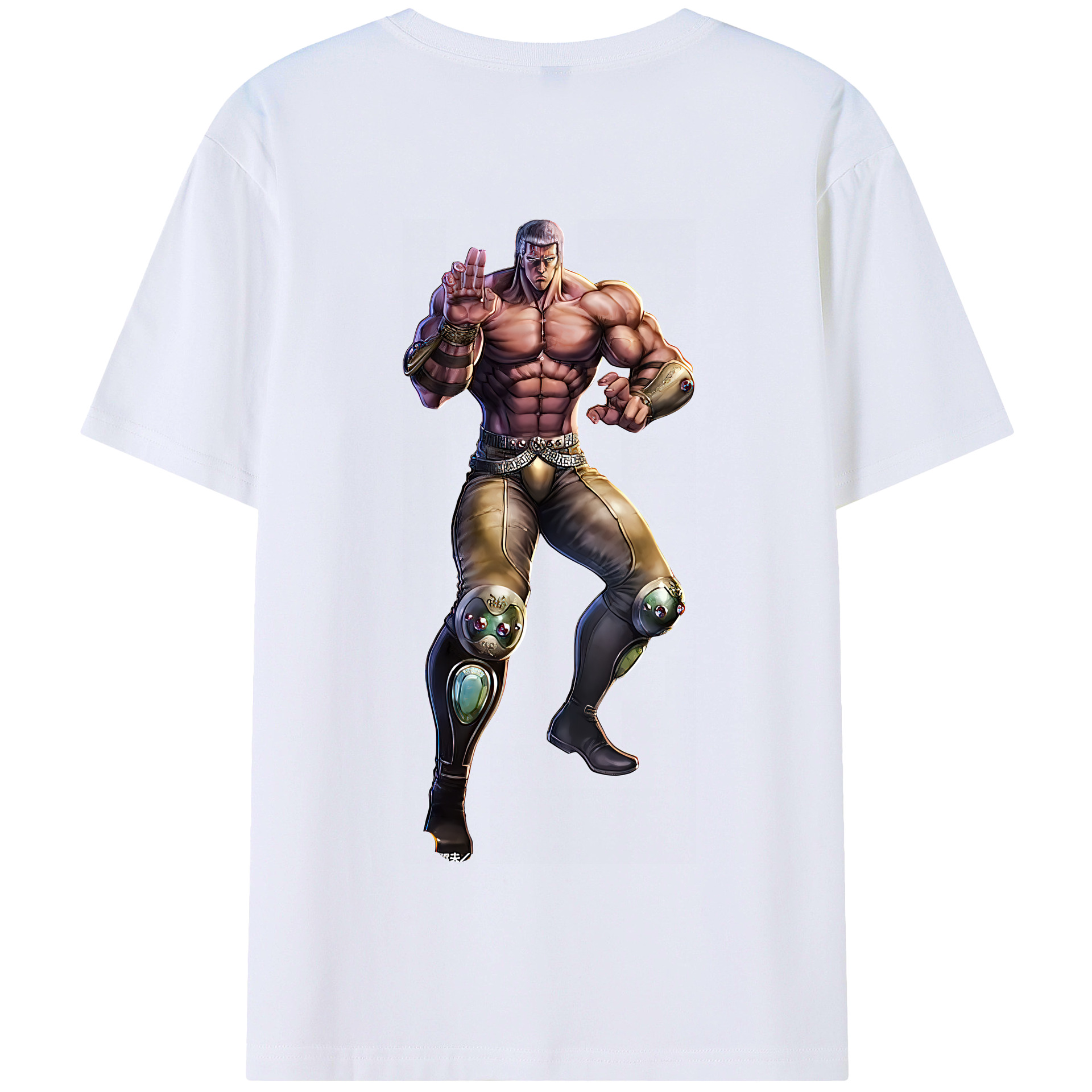 （画像用） 北斗の拳 Fist of the North Star 綿100％半袖Tシャツ（背面プリント）