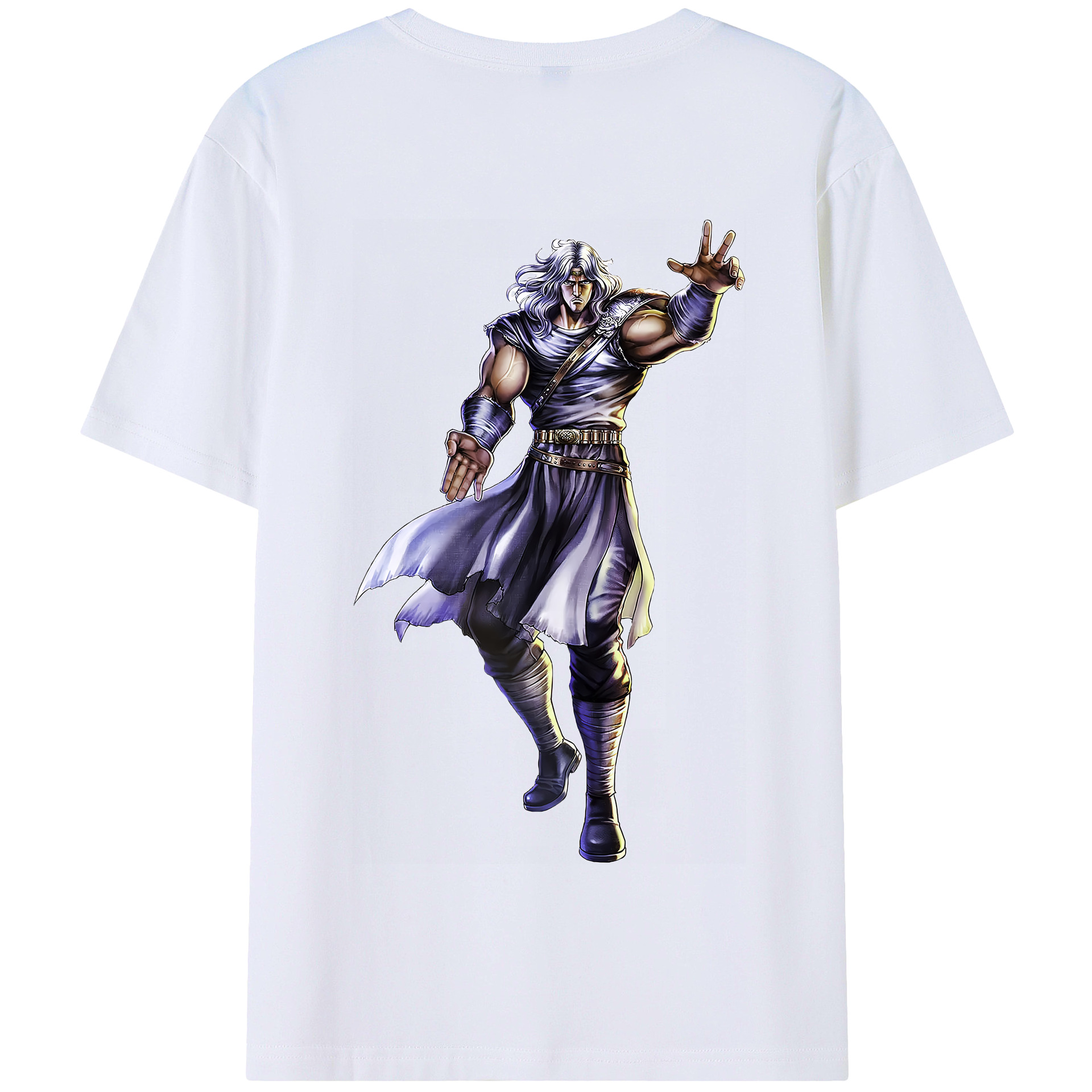 （画像用） 北斗の拳 Fist of the North Star 綿100％半袖Tシャツ（背面プリント）