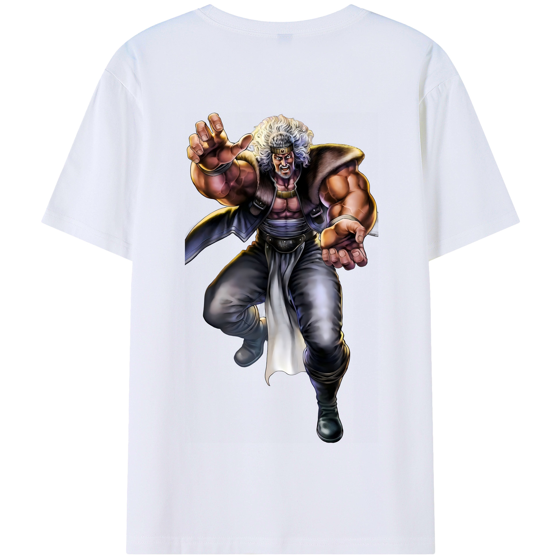 （画像用） 北斗の拳 Fist of the North Star 綿100％半袖Tシャツ（背面プリント）