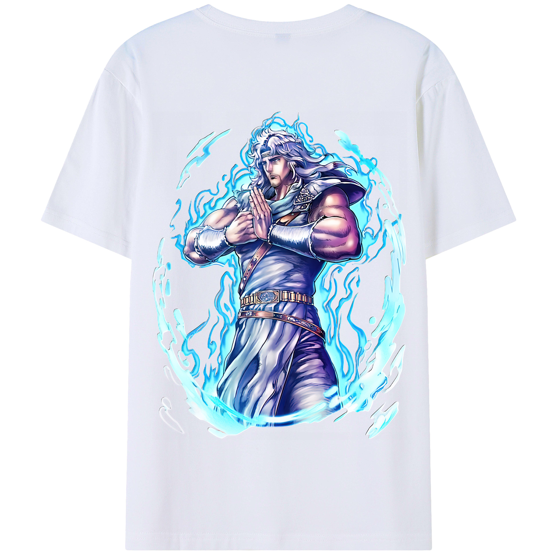 （画像用） 北斗の拳 Fist of the North Star 綿100％半袖Tシャツ（背面プリント）
