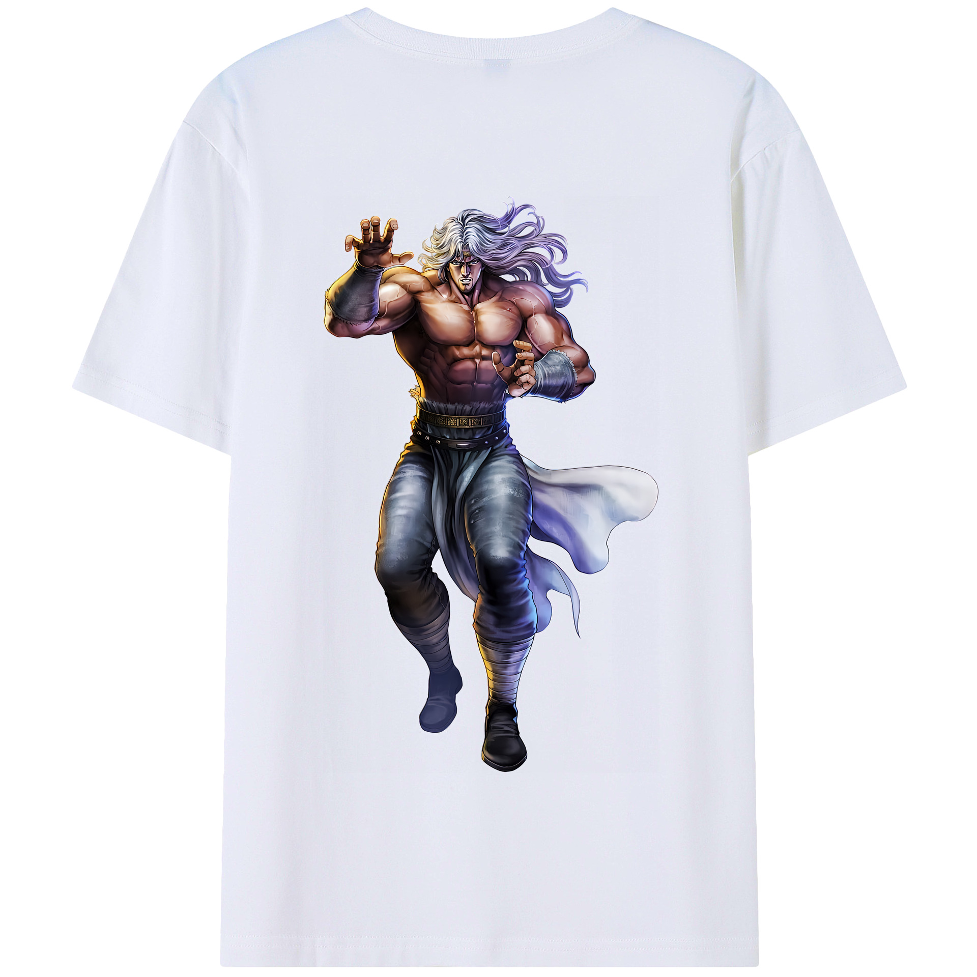 （画像用） 北斗の拳 Fist of the North Star 綿100％半袖Tシャツ（背面プリント）