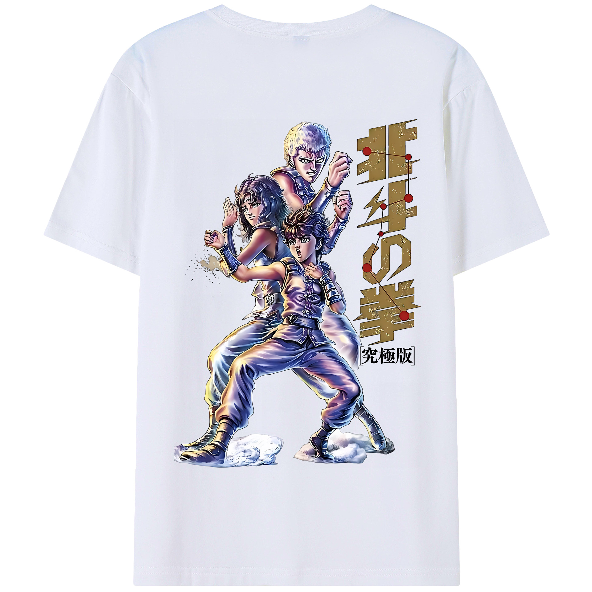 （画像用） 北斗の拳 Fist of the North Star 綿100％半袖Tシャツ（背面プリント）