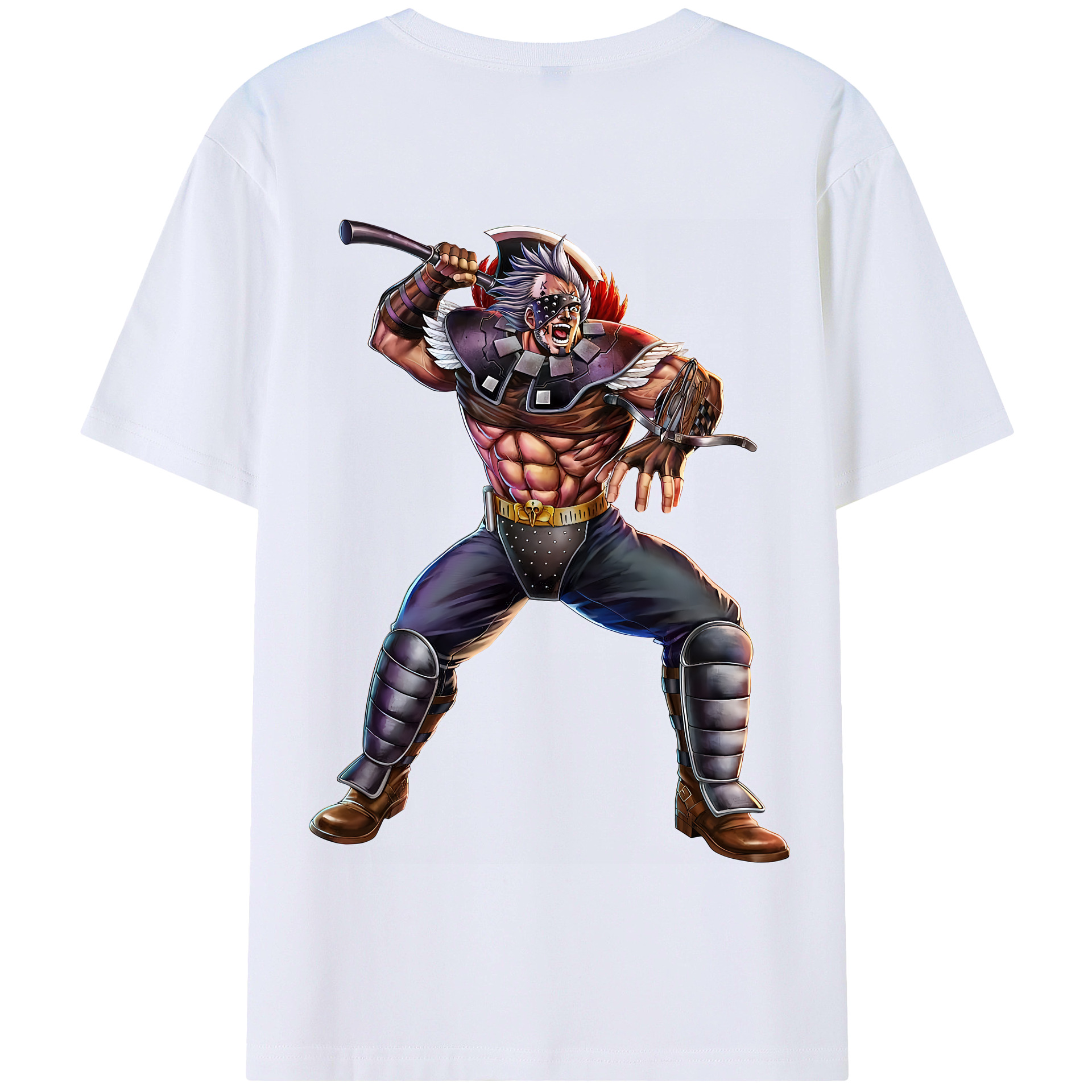（画像用） 北斗の拳 Fist of the North Star 綿100％半袖Tシャツ（背面プリント）