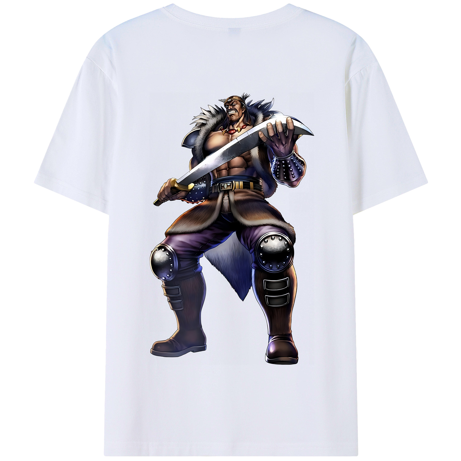 （画像用） 北斗の拳 Fist of the North Star 綿100％半袖Tシャツ（背面プリント）