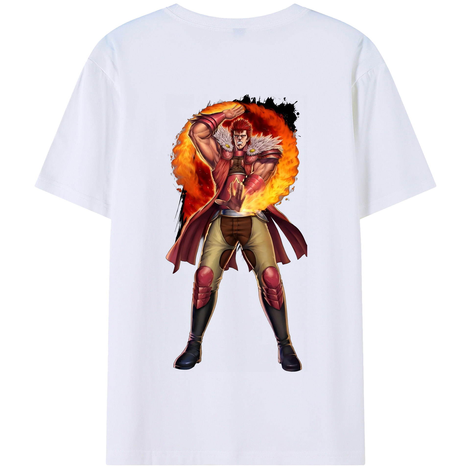 （画像用） 北斗の拳 Fist of the North Star 綿100％半袖Tシャツ（背面プリント）