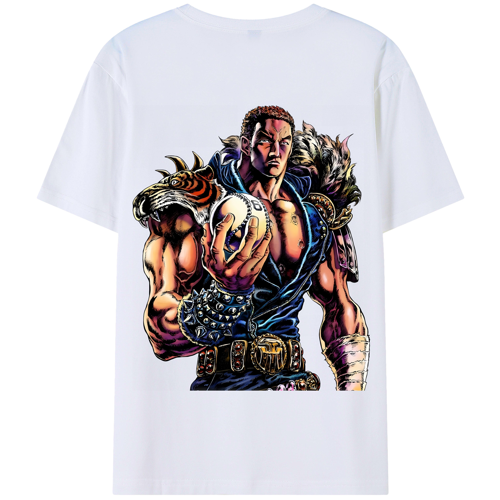 （画像用） 北斗の拳 Fist of the North Star 綿100％半袖Tシャツ（背面プリント）