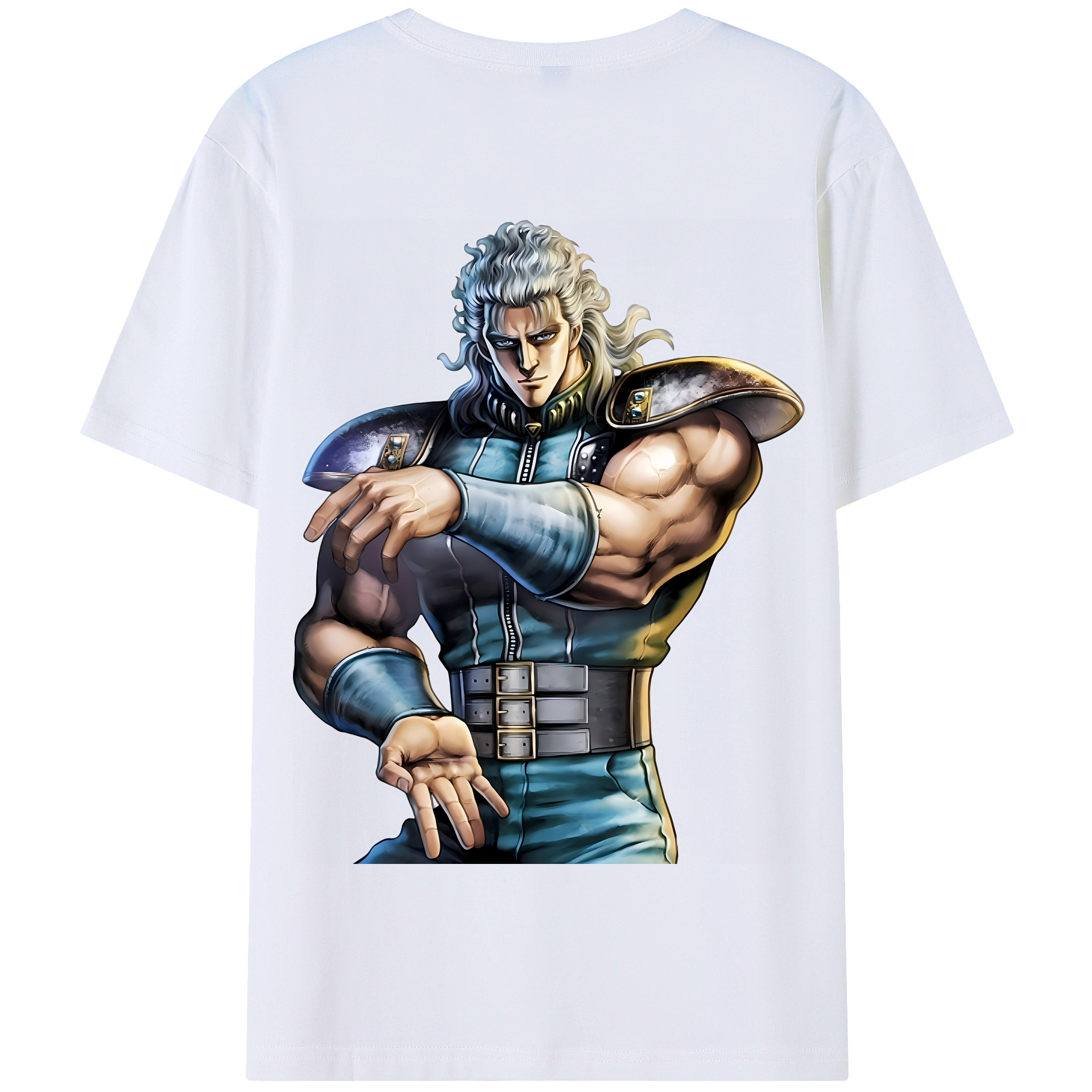 （画像用） 北斗の拳 Fist of the North Star 綿100％半袖Tシャツ（背面プリント）