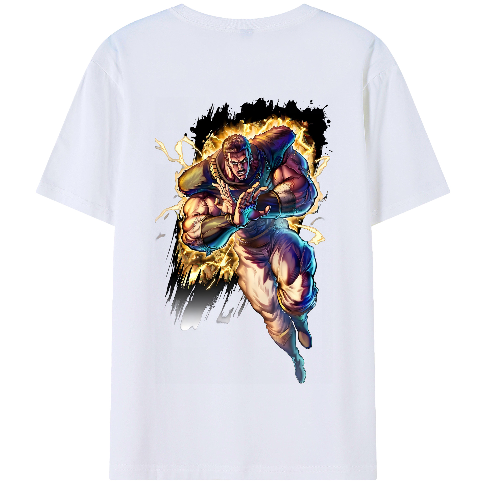（画像用） 北斗の拳 Fist of the North Star 綿100％半袖Tシャツ（背面プリント）