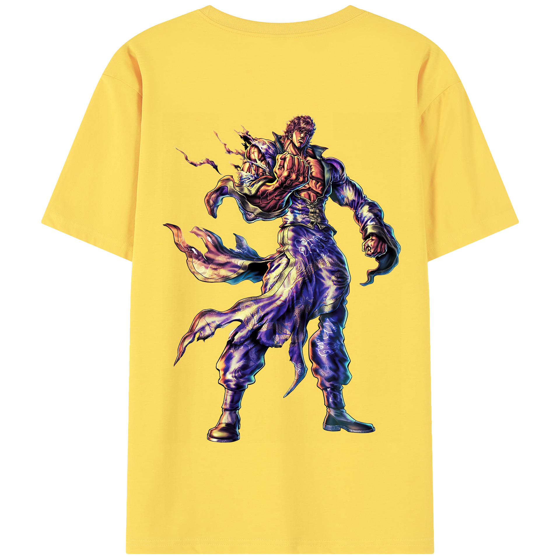 （画像用） 北斗の拳 Fist of the North Star 綿100％半袖Tシャツ（背面プリント）