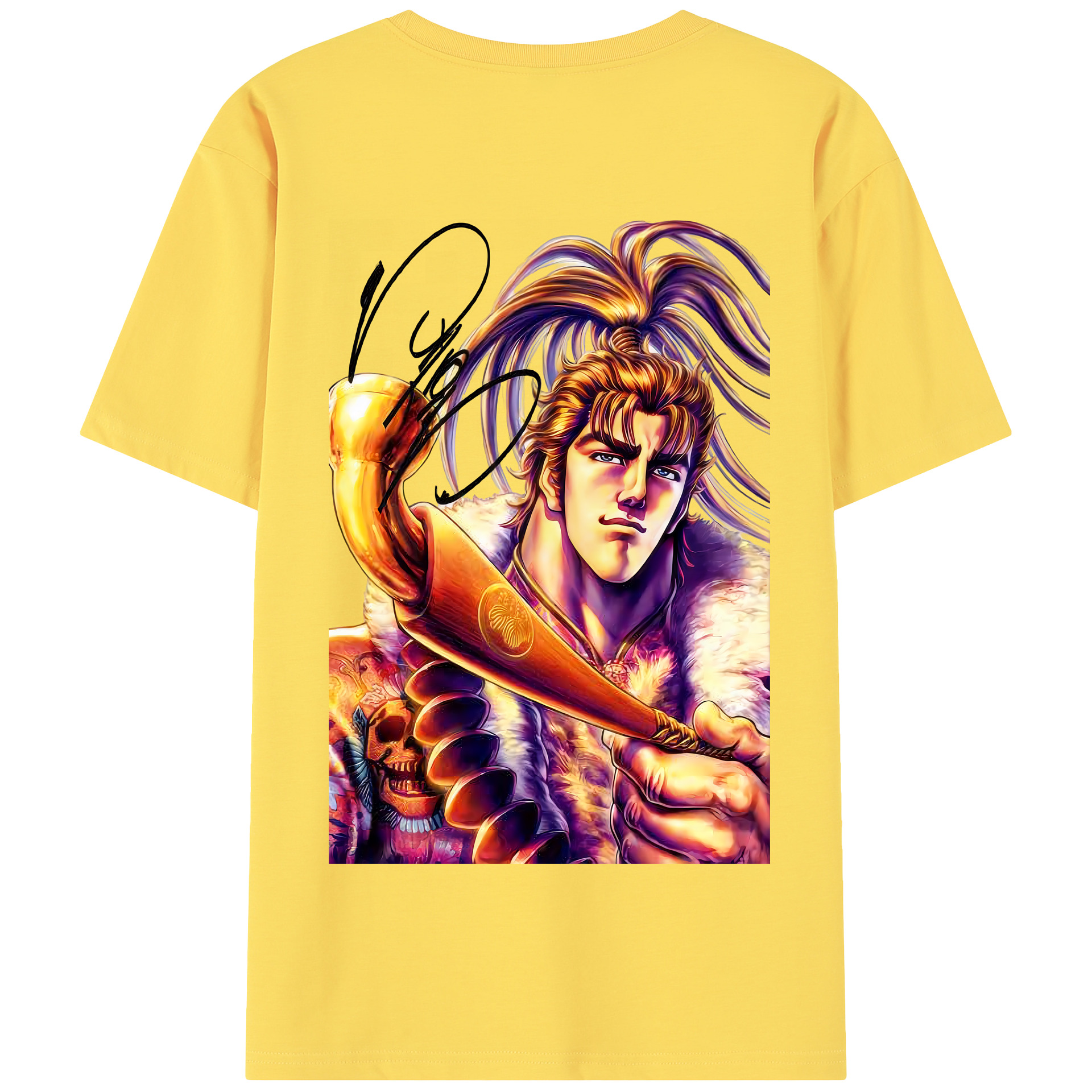 （画像用） 北斗の拳 Fist of the North Star 綿100％半袖Tシャツ（背面プリント）