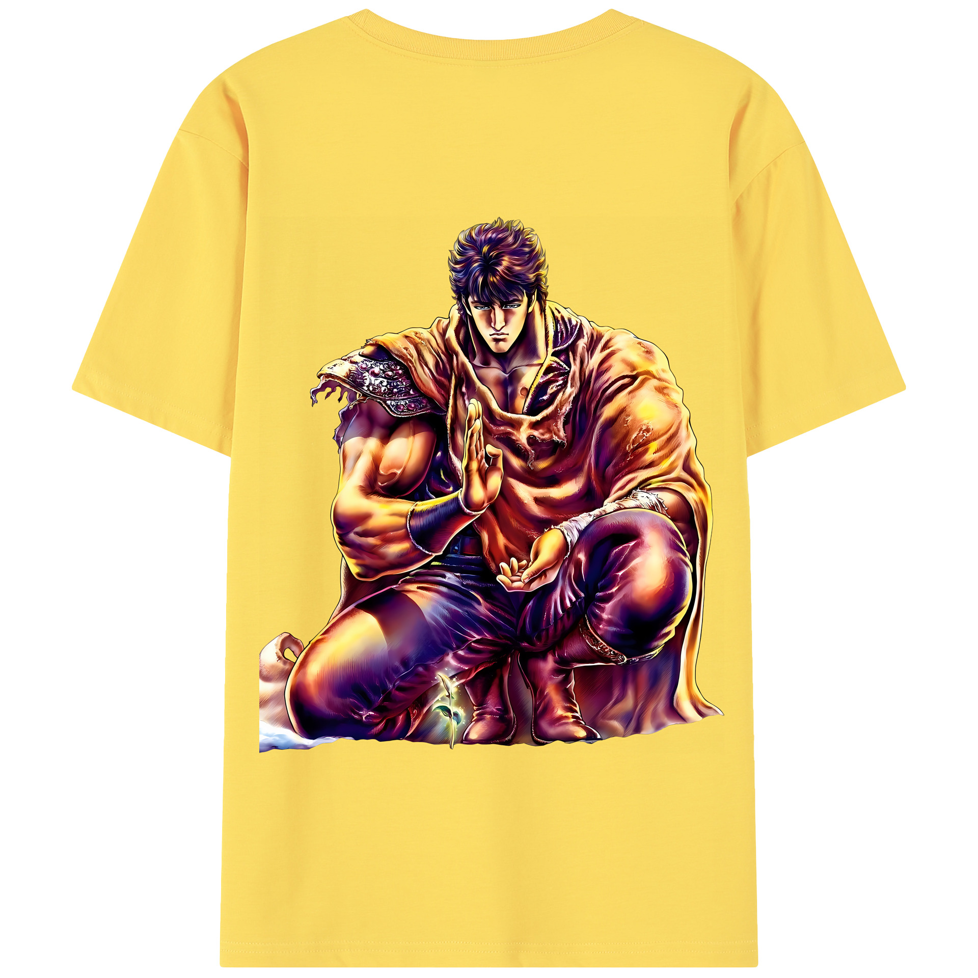 （画像用） 北斗の拳 Fist of the North Star 綿100％半袖Tシャツ（背面プリント）