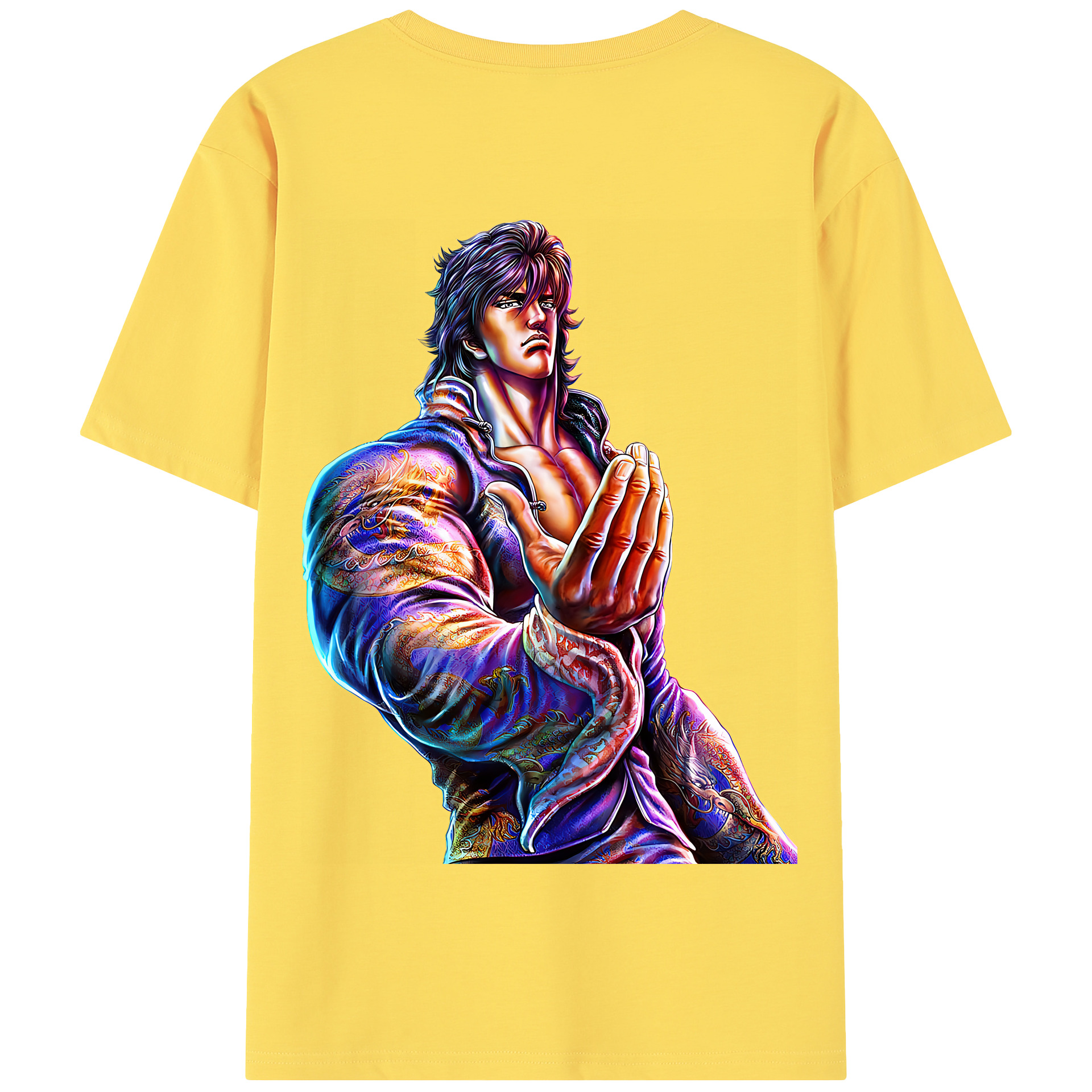 （画像用） 北斗の拳 Fist of the North Star 綿100％半袖Tシャツ（背面プリント）