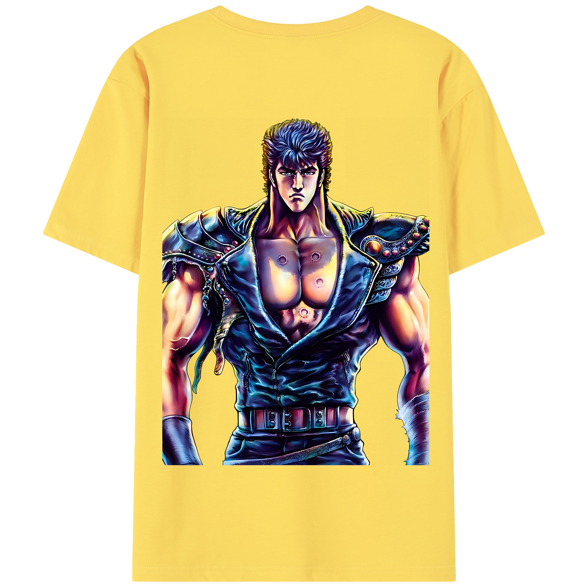 （画像用） 北斗の拳 Fist of the North Star 綿100％半袖Tシャツ（背面プリント）