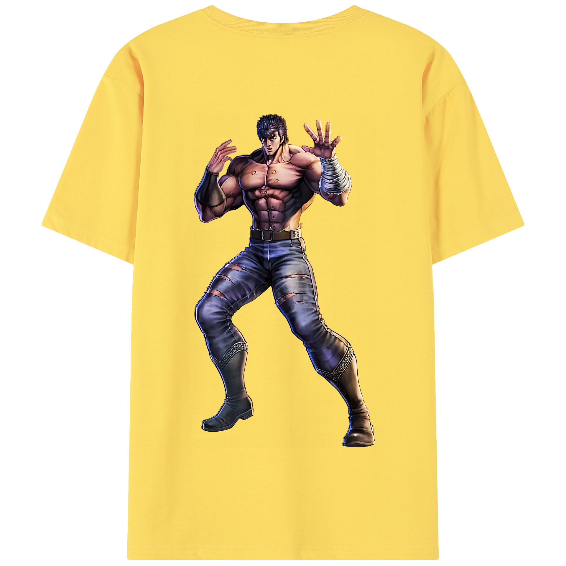 （画像用） 北斗の拳 Fist of the North Star 綿100％半袖Tシャツ（背面プリント）
