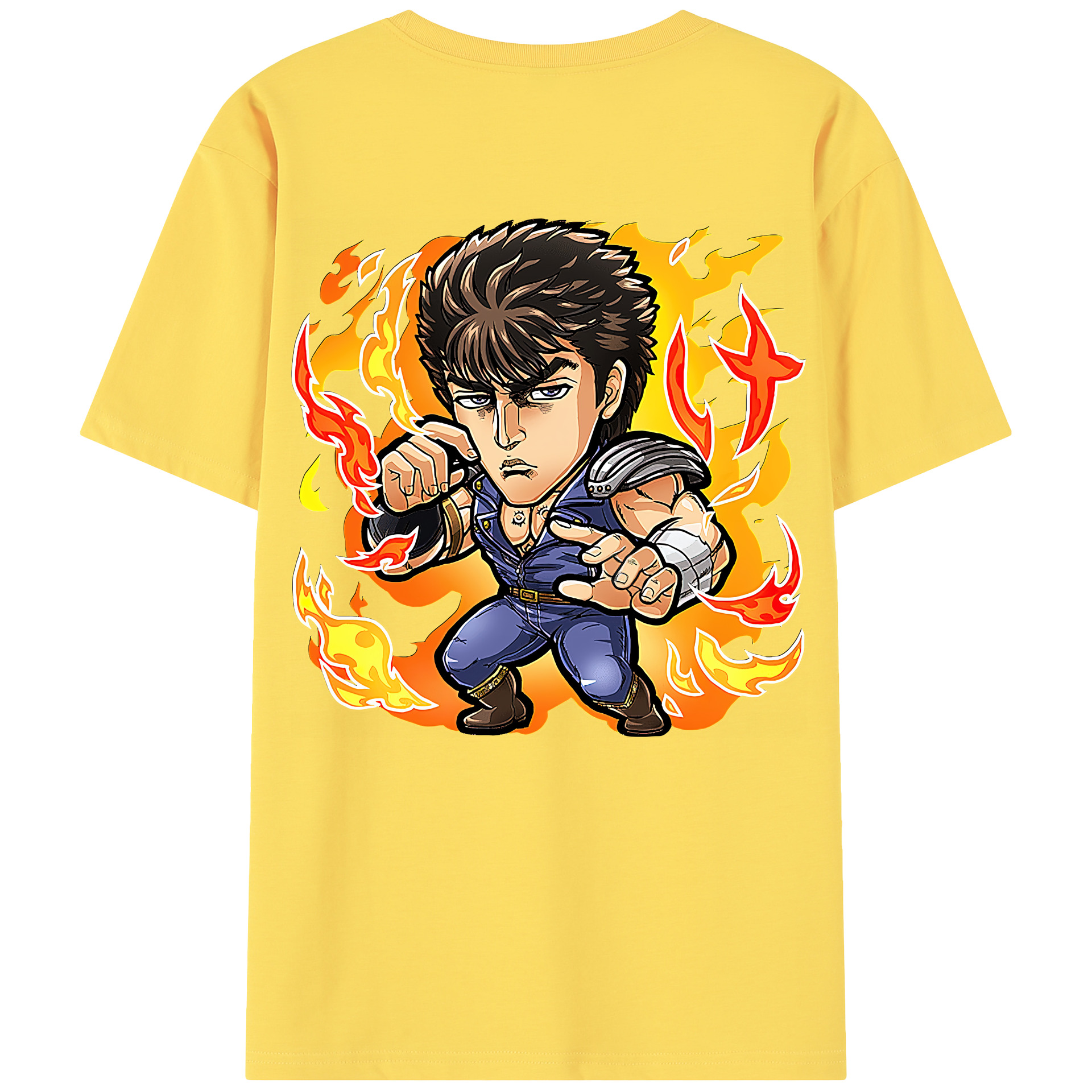 （画像用） 北斗の拳 Fist of the North Star 綿100％半袖Tシャツ（背面プリント）