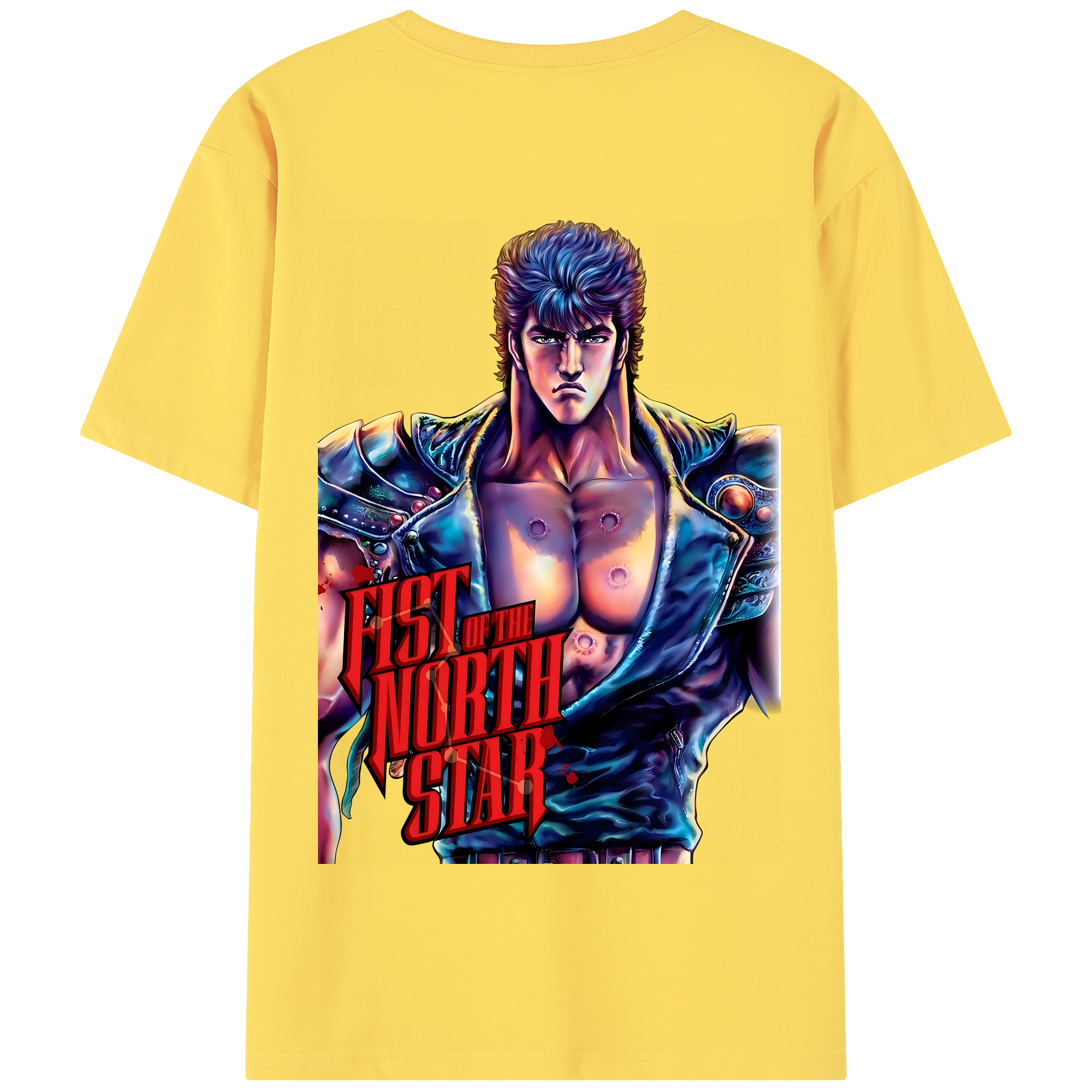 （画像用） 北斗の拳 Fist of the North Star 綿100％半袖Tシャツ（背面プリント）