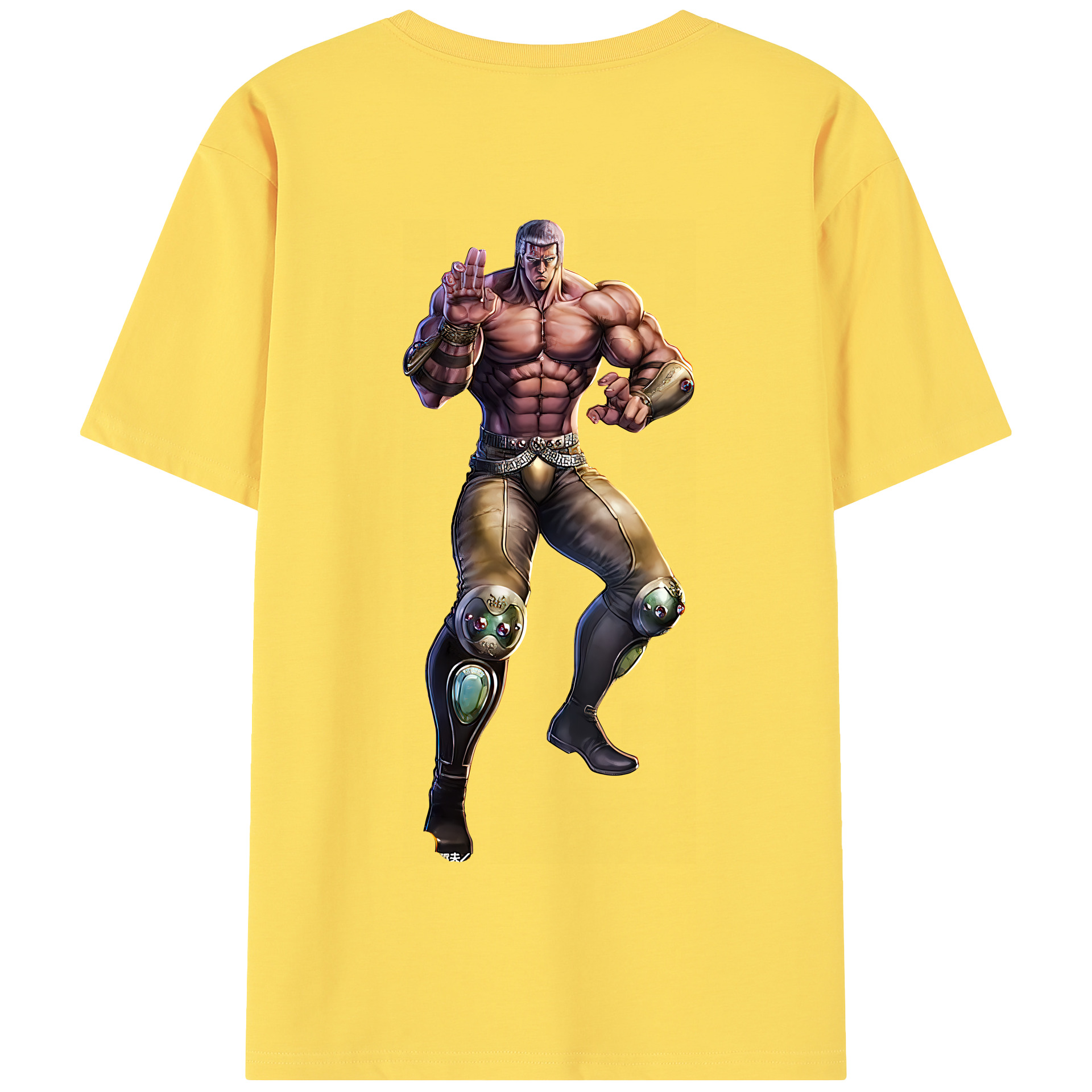 （画像用） 北斗の拳 Fist of the North Star 綿100％半袖Tシャツ（背面プリント）