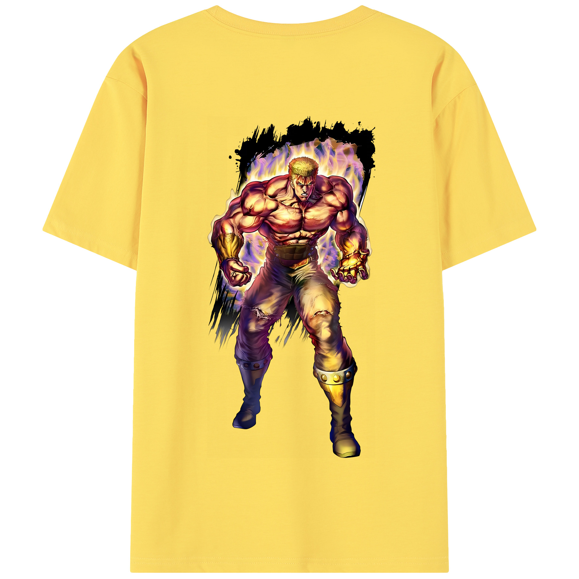 （画像用） 北斗の拳 Fist of the North Star 綿100％半袖Tシャツ（背面プリント）