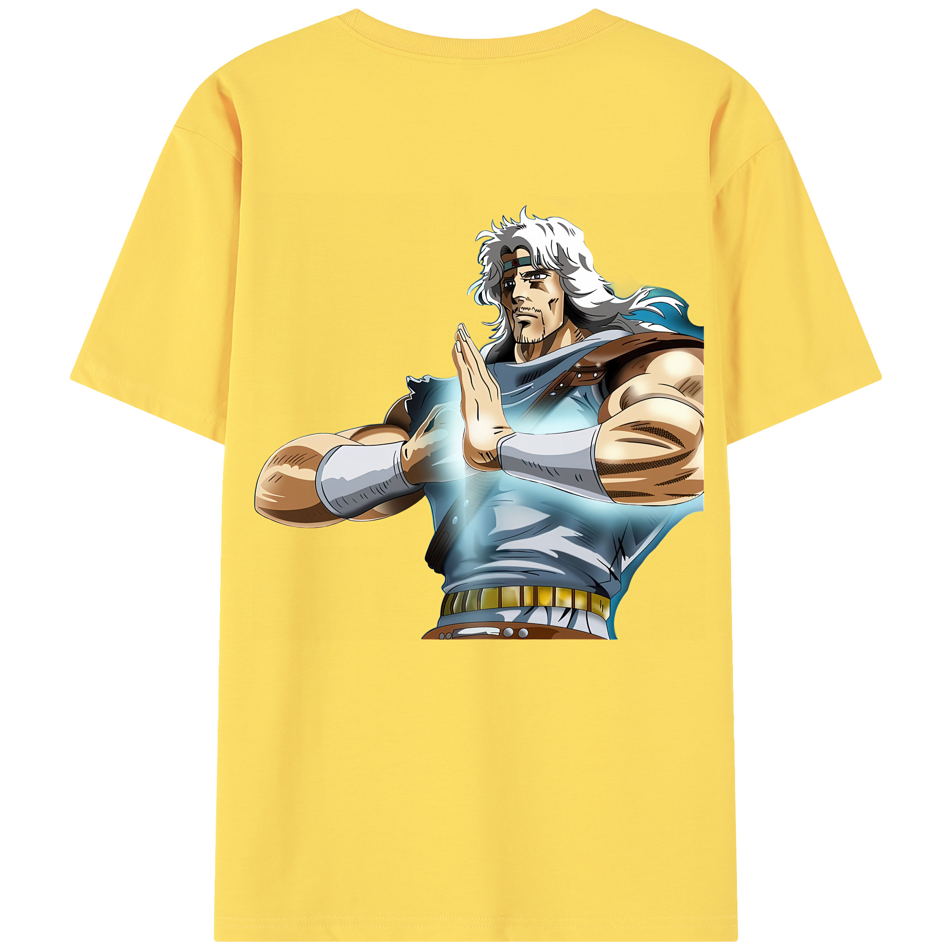（画像用） 北斗の拳 Fist of the North Star 綿100％半袖Tシャツ（背面プリント）