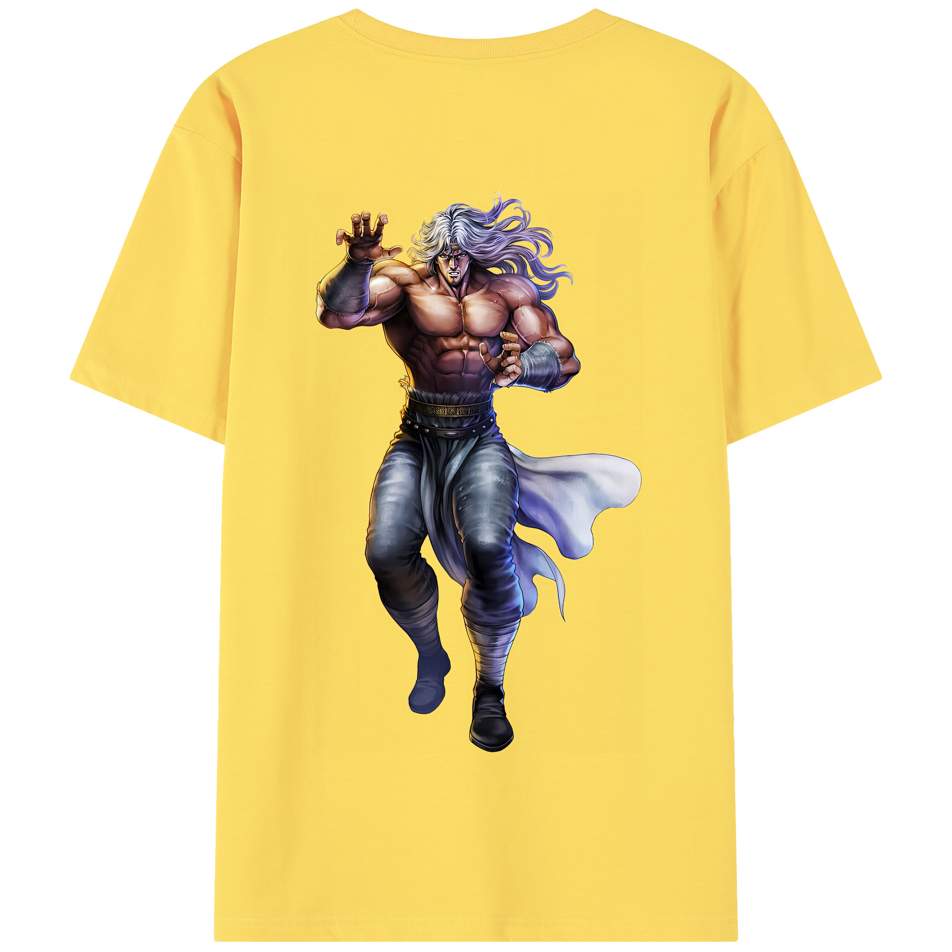 （画像用） 北斗の拳 Fist of the North Star 綿100％半袖Tシャツ（背面プリント）