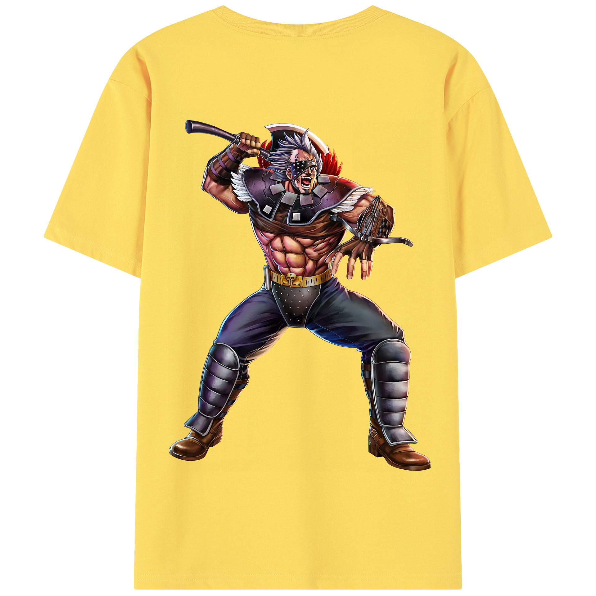（画像用） 北斗の拳 Fist of the North Star 綿100％半袖Tシャツ（背面プリント）
