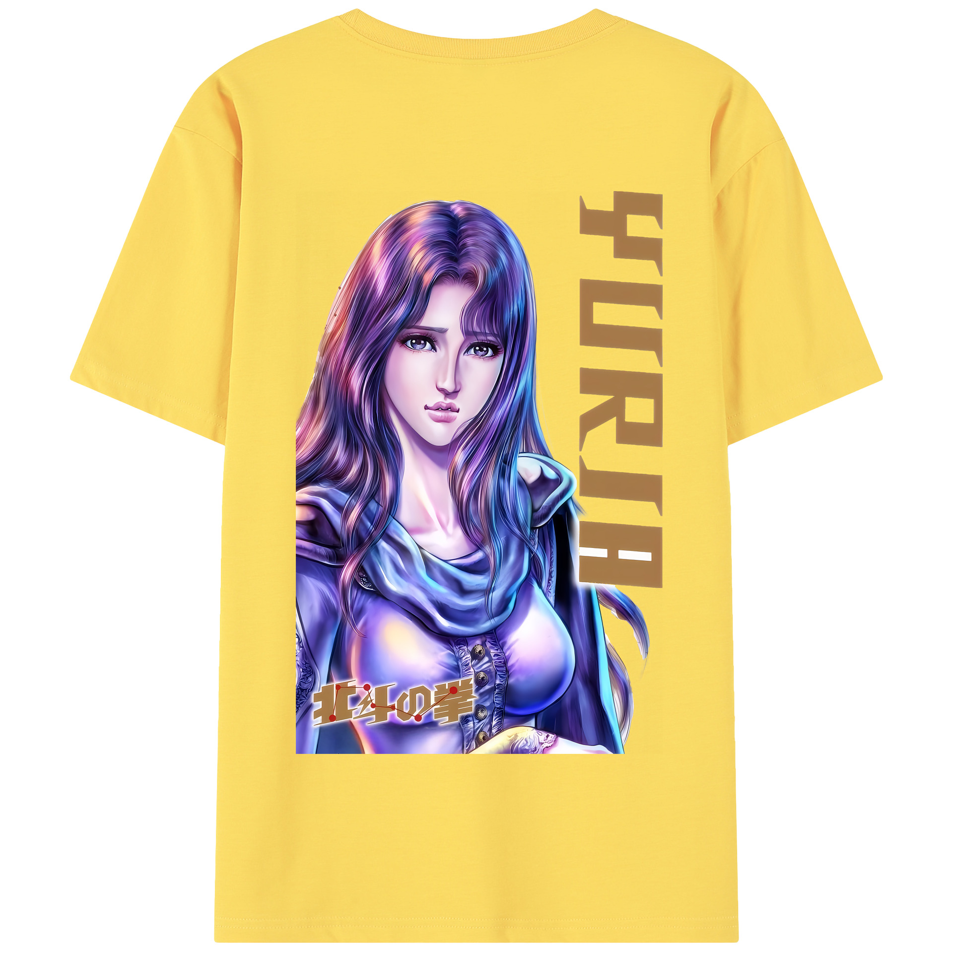 （画像用） 北斗の拳 Fist of the North Star 綿100％半袖Tシャツ（背面プリント）