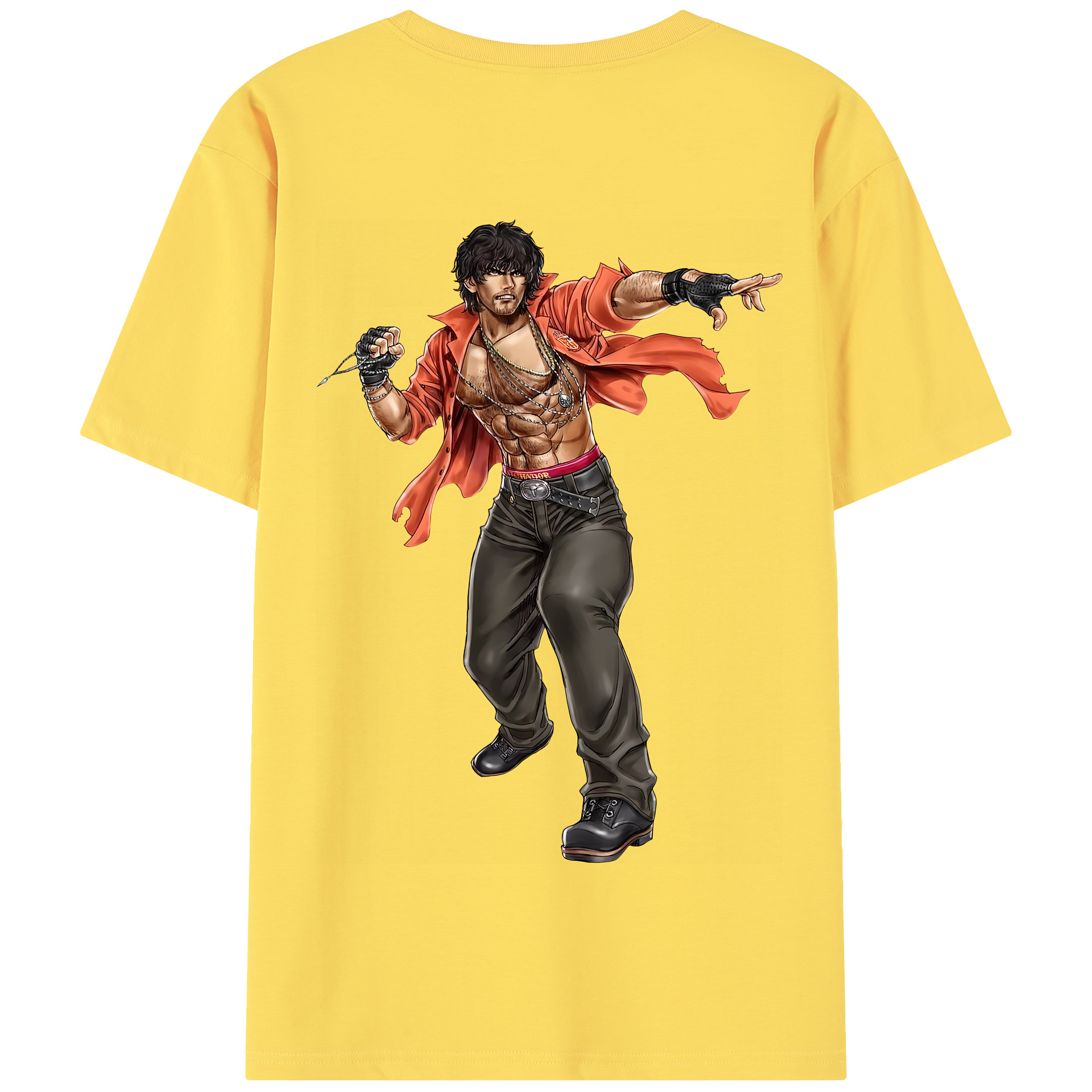 （画像用） 北斗の拳 Fist of the North Star 綿100％半袖Tシャツ（背面プリント）