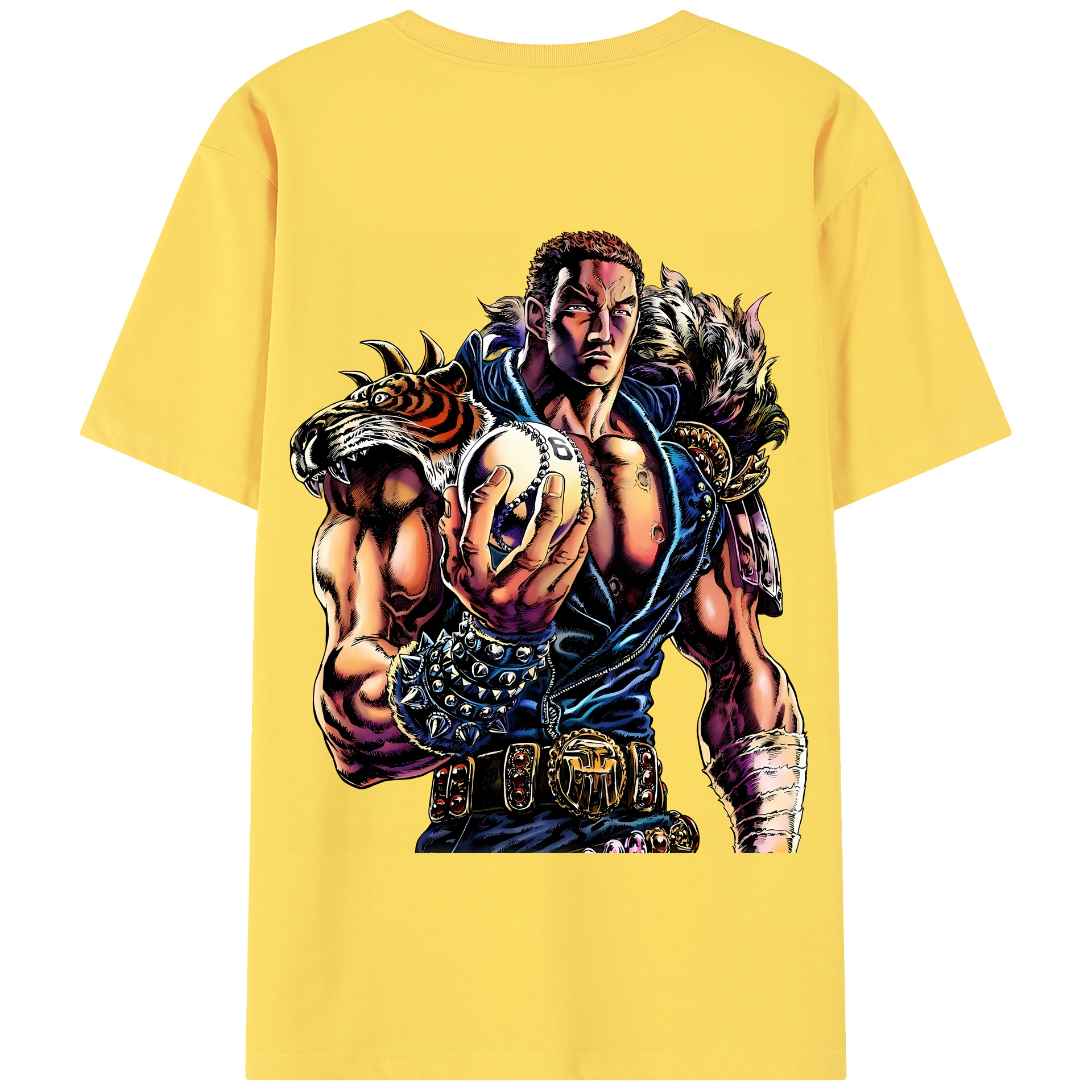（画像用） 北斗の拳 Fist of the North Star 綿100％半袖Tシャツ（背面プリント）