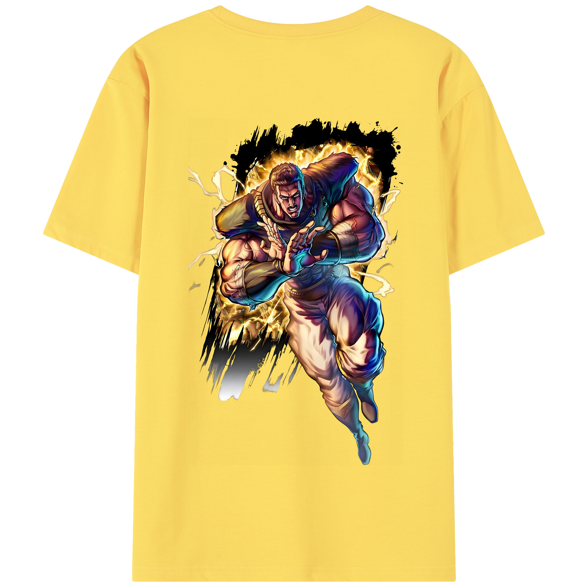 （画像用） 北斗の拳 Fist of the North Star 綿100％半袖Tシャツ（背面プリント）